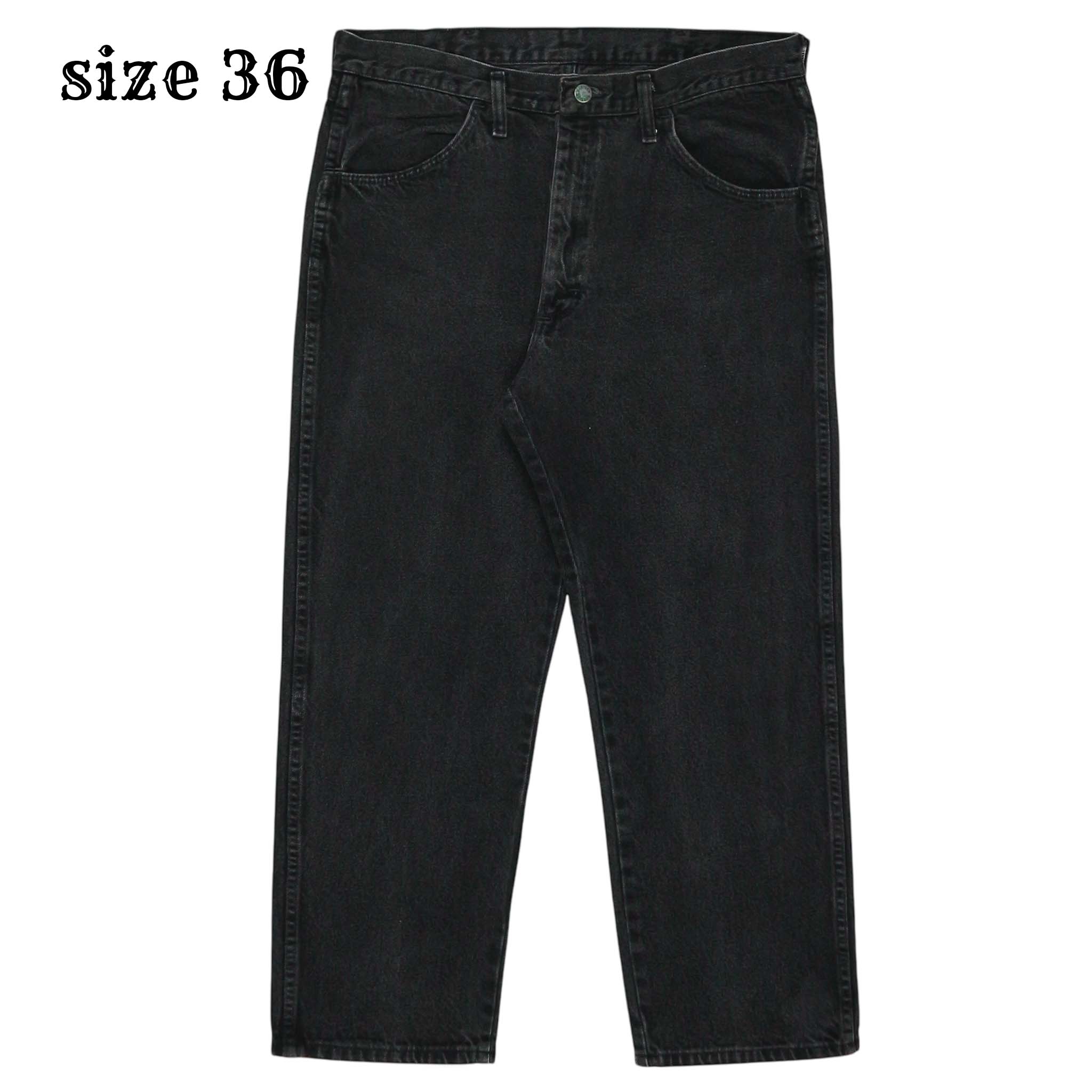 00s Rustler Black Denim Worker Jeans Size 36