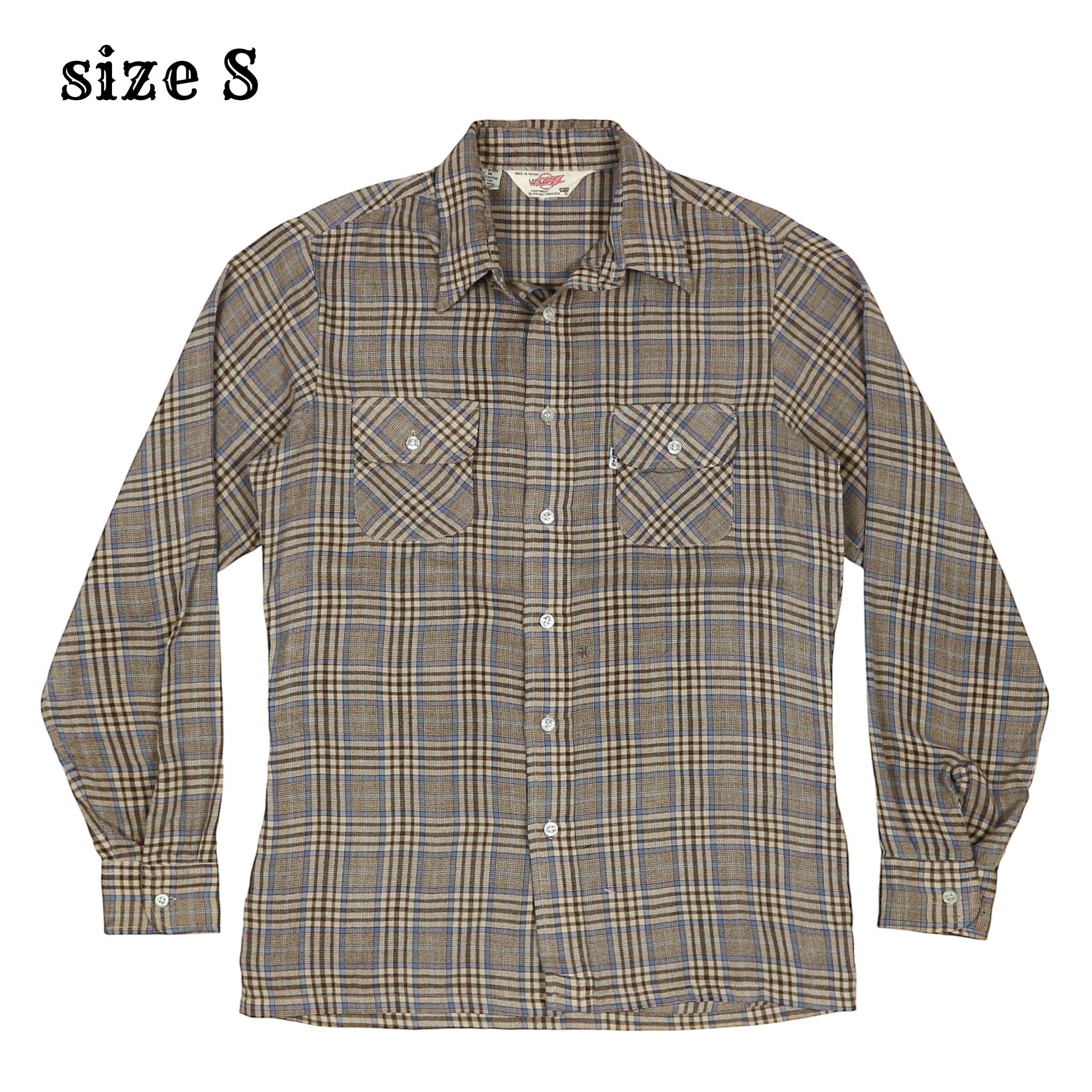 Vintage 70s Levi's Wildfire Label Work Shirt Size M