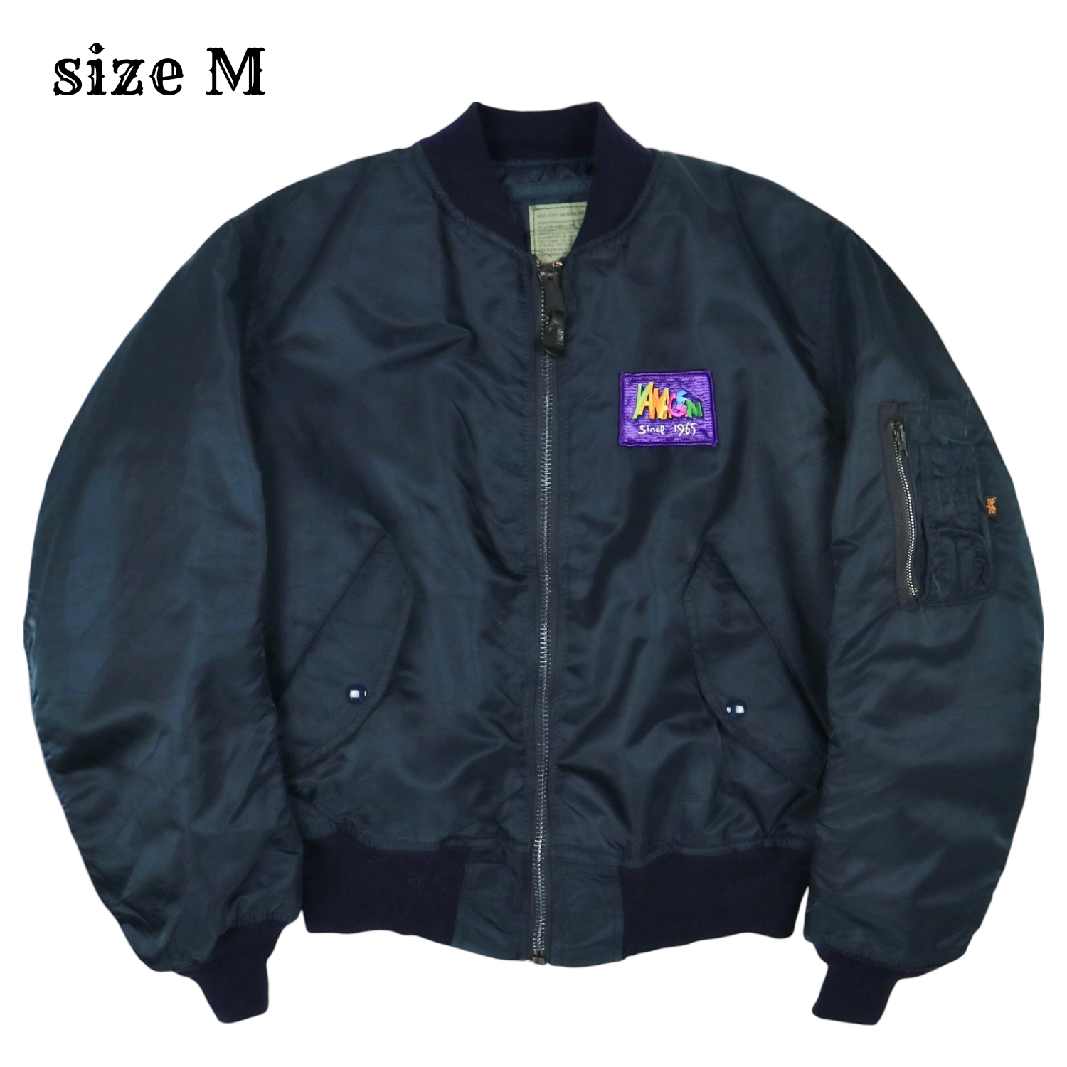 90s Alpha Industries MA-1 Jacket Ground Crew Size M