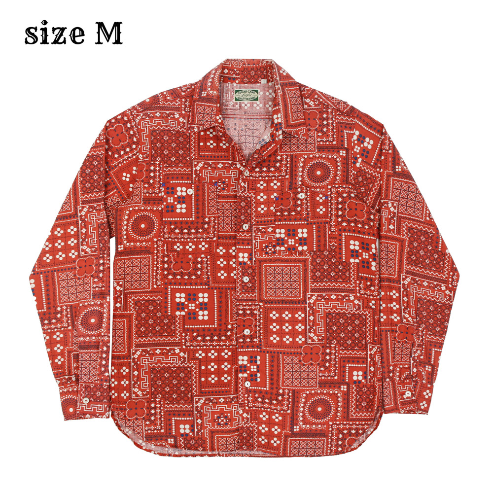 Sugar Cane Made in JP Bandana Shirt Size M