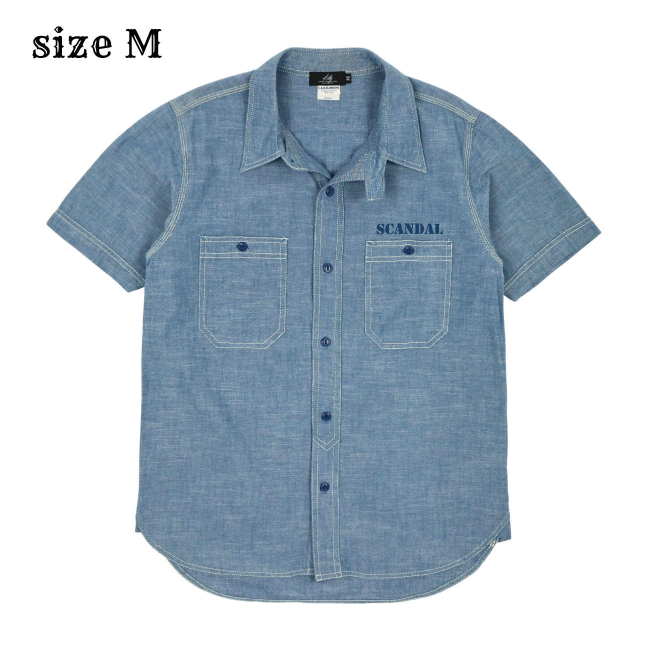 C.A.B. Clothing for Kitty Chambray Work Shirt Size M