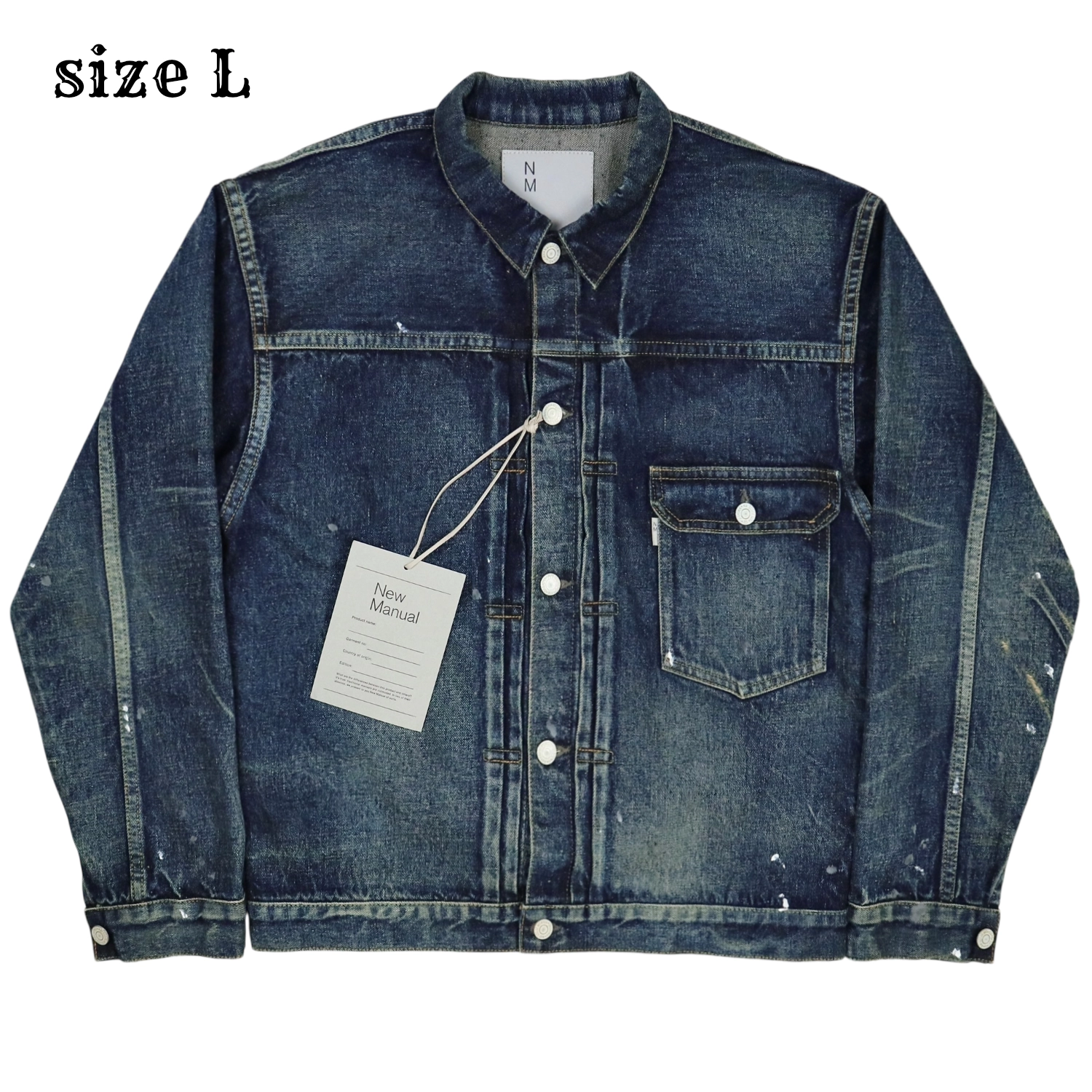 New Manual #001 T-Back Denim Jacket 2026SSJK-YY-0001 Size L