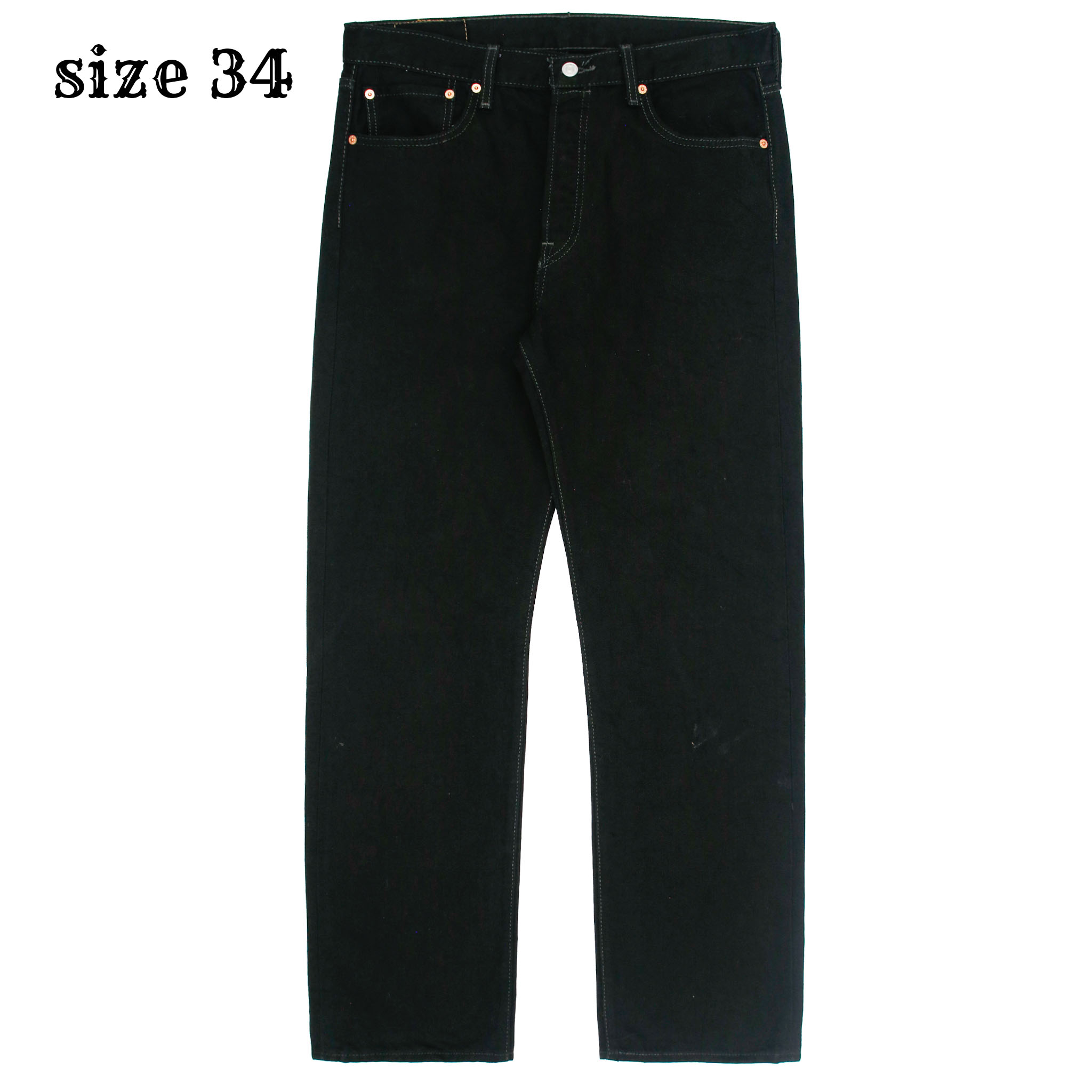 2020s Levi's 501 Black Denim Jeans Size 34