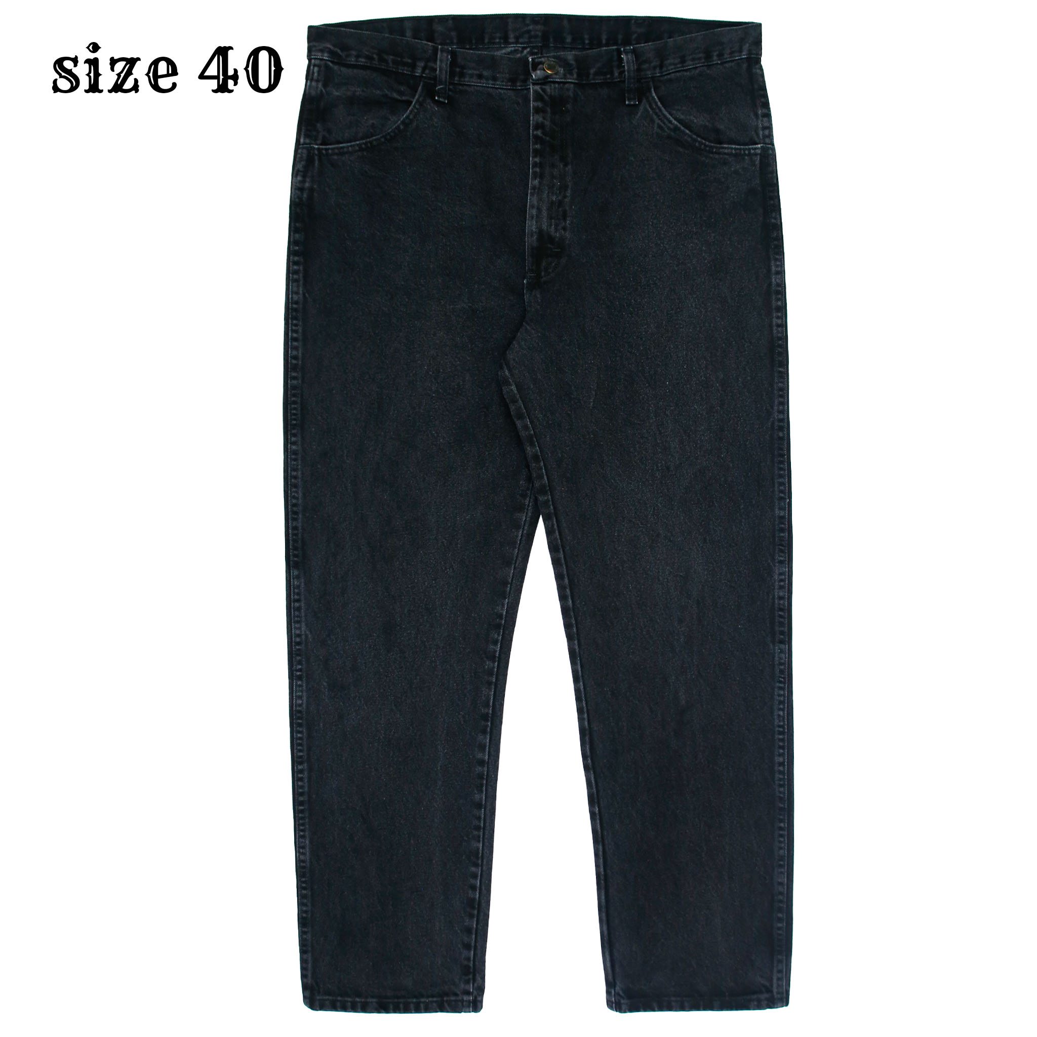 00s Rustler Black Denim Worker Jeans Size 40