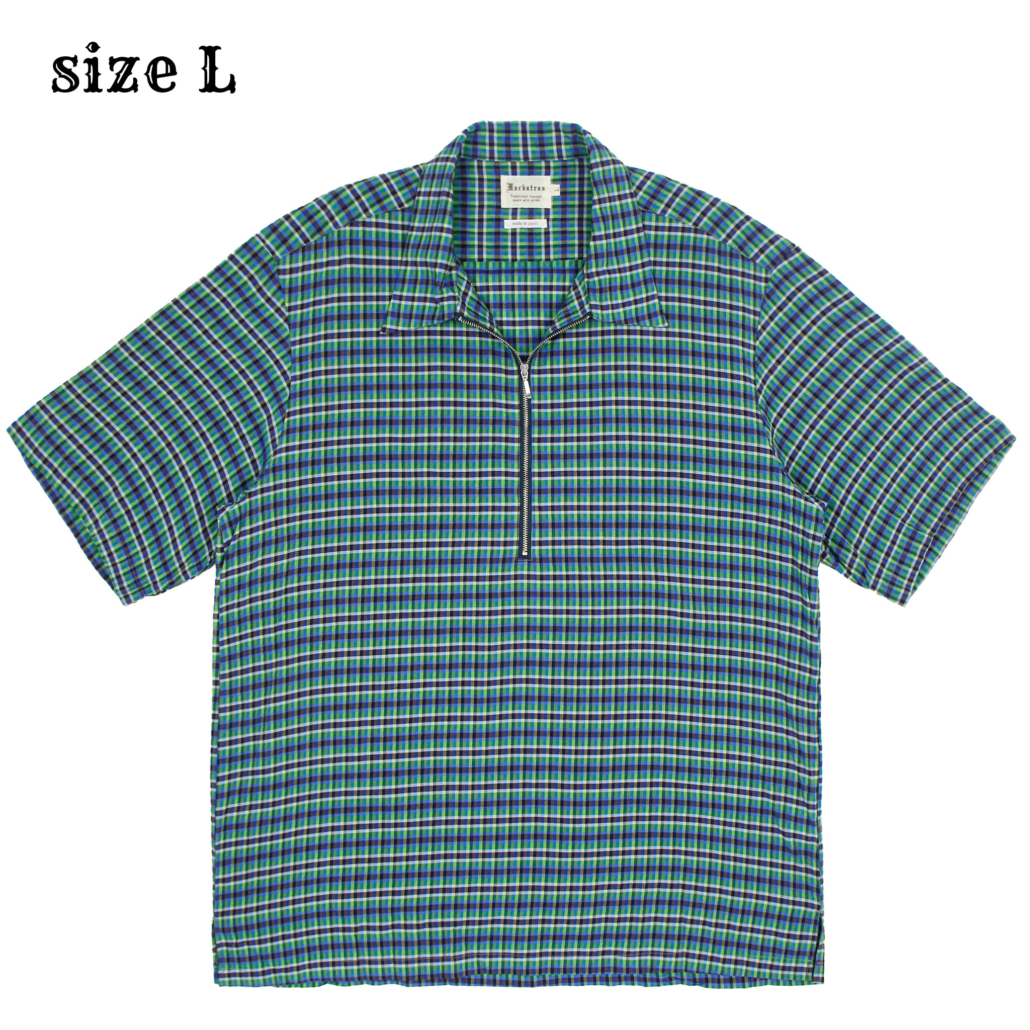 Macbatros Made in Japan Half-zip S/S Shirt Size L