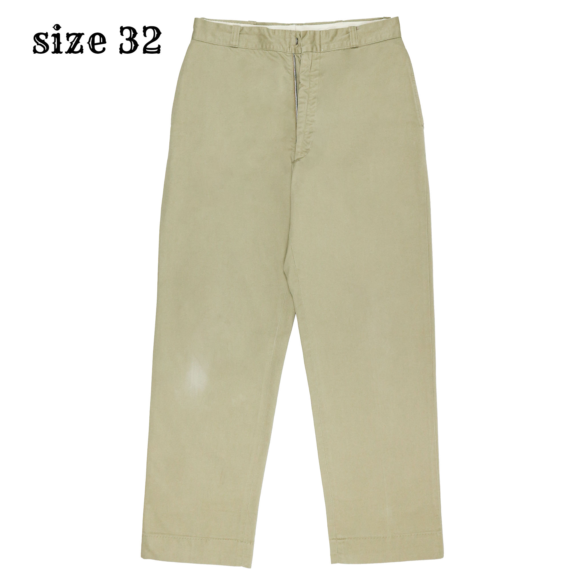Vintage 70s U.S. Army Khaki Trousers Size 32