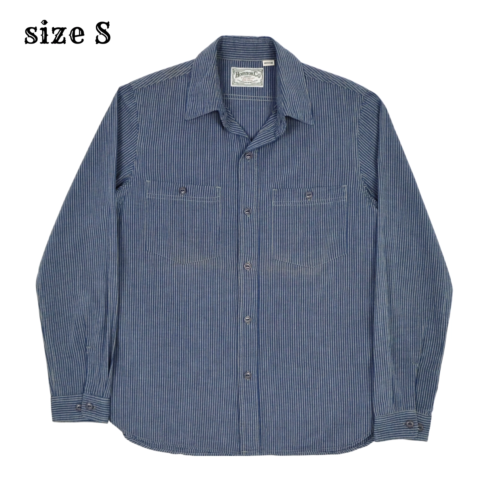Houston Stripe Work Shirt Long-sleeve Size S