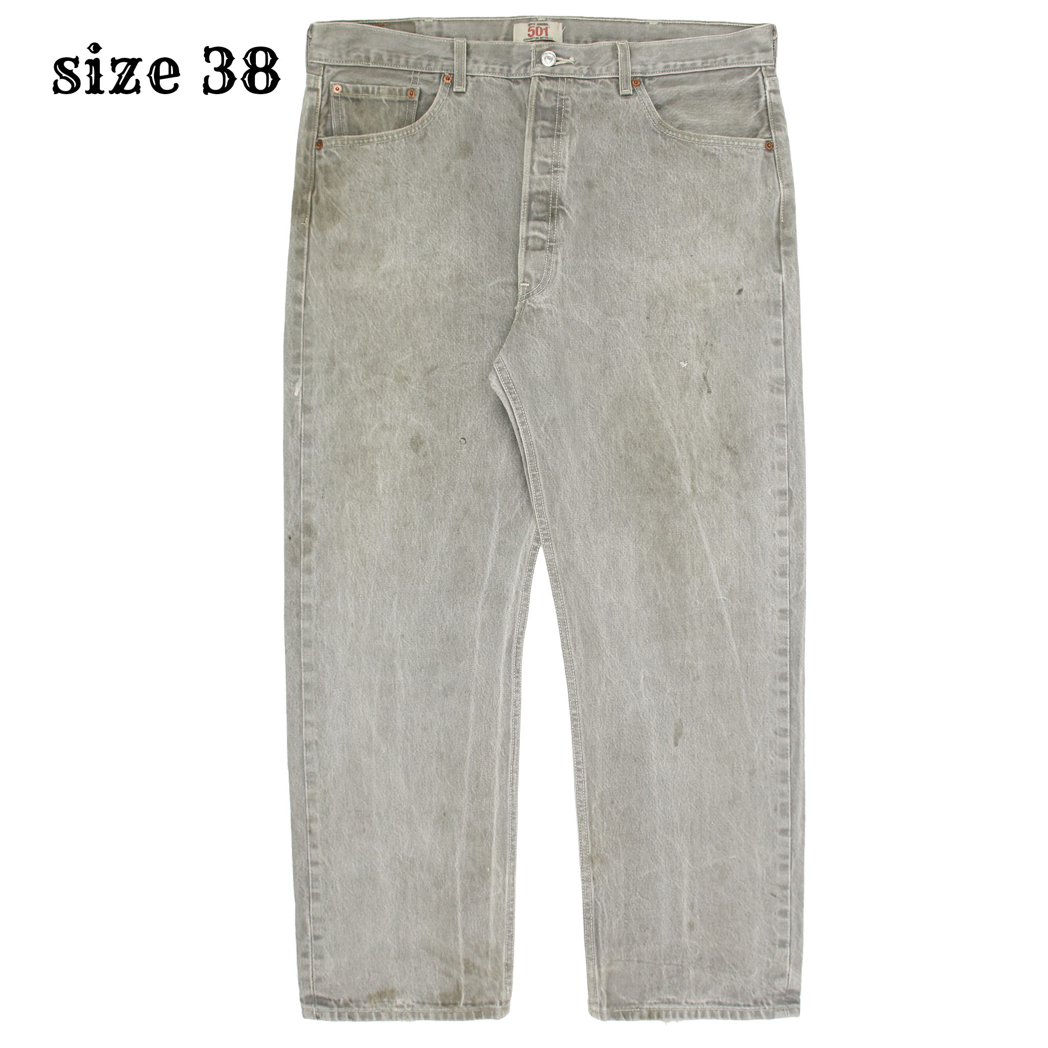 2010s Levi's 501 Gray Denim Jeans Size 38