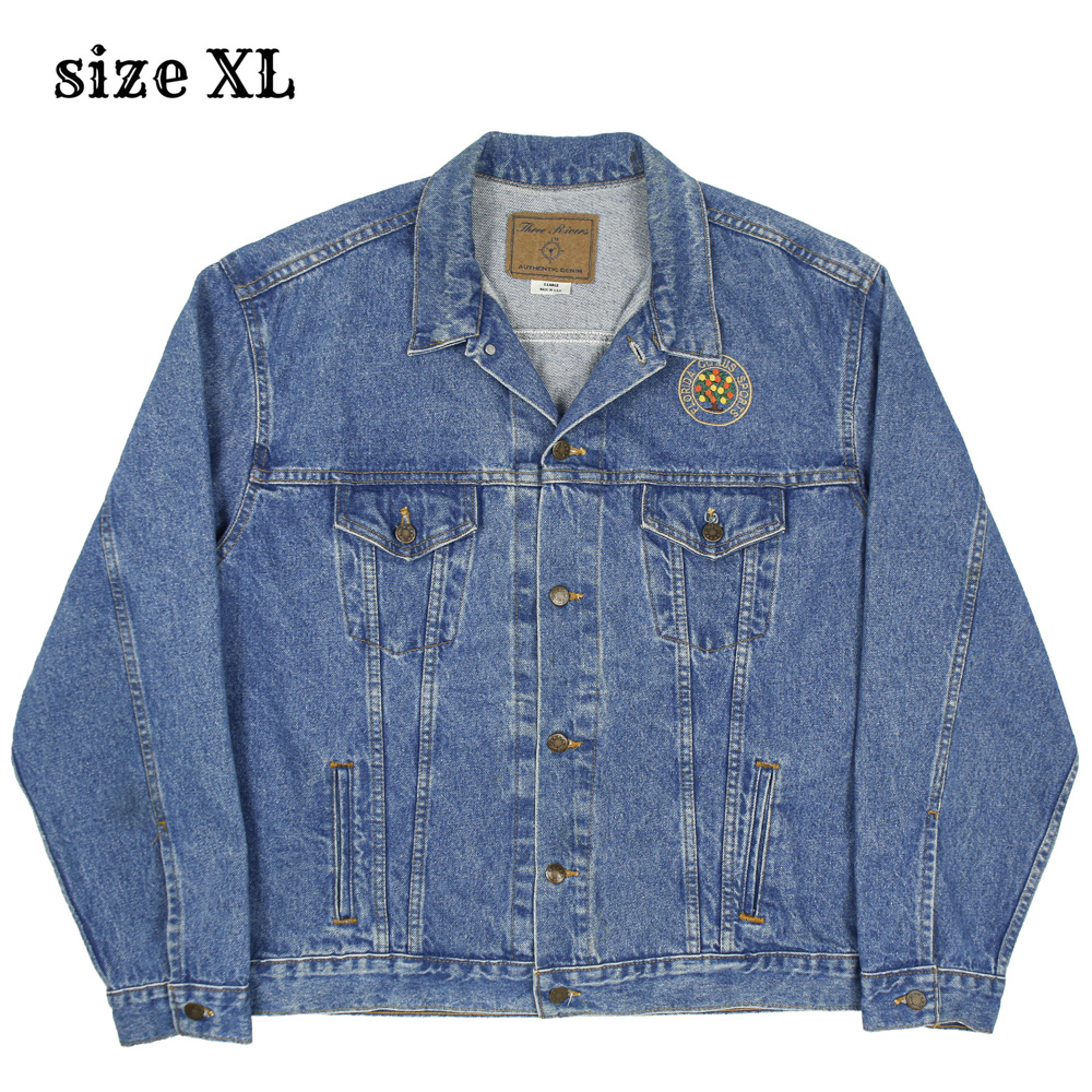 90s Three Rivers Made in USA Denim Jacket Size XL