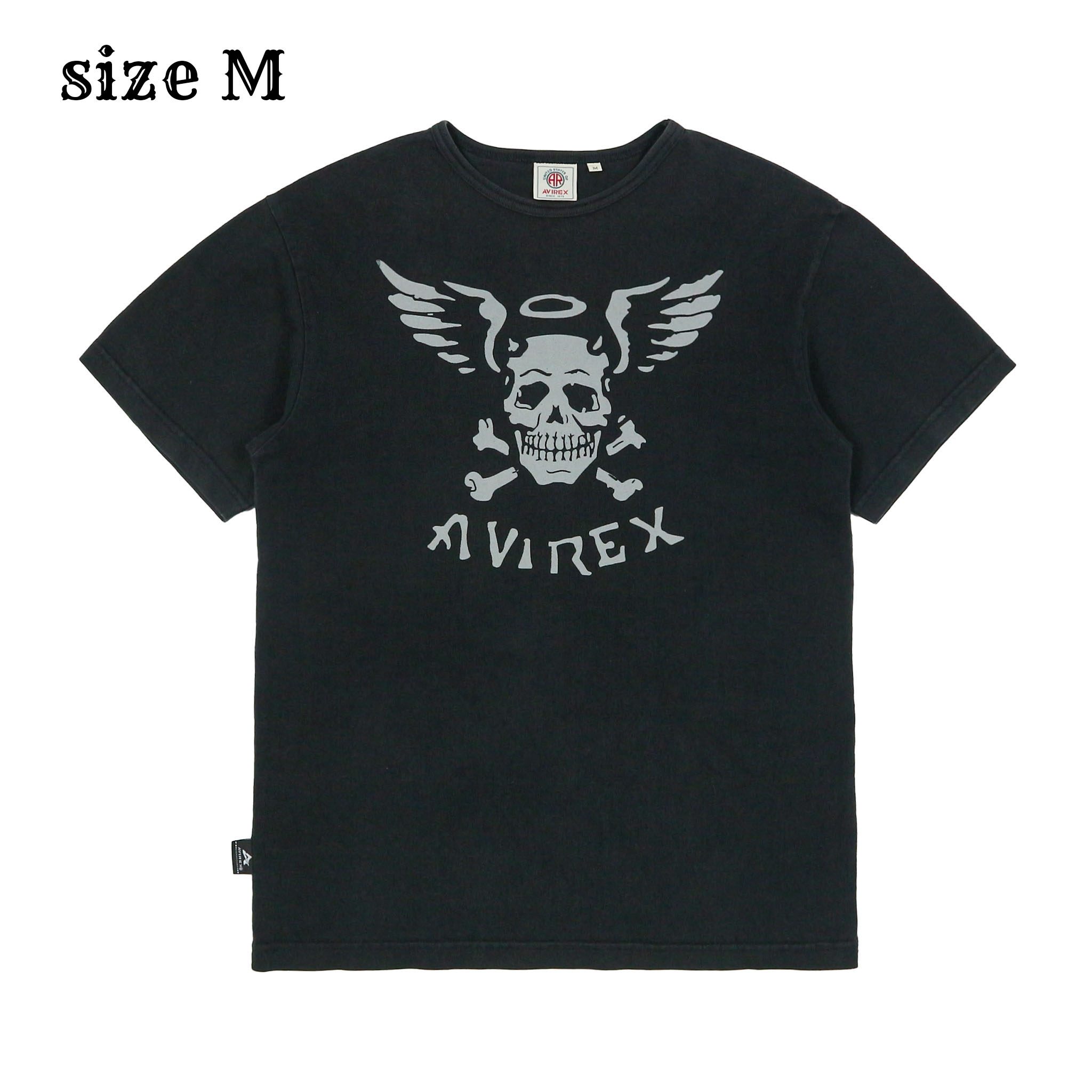 Avirex Skull Logo Print T-Shirt Size M