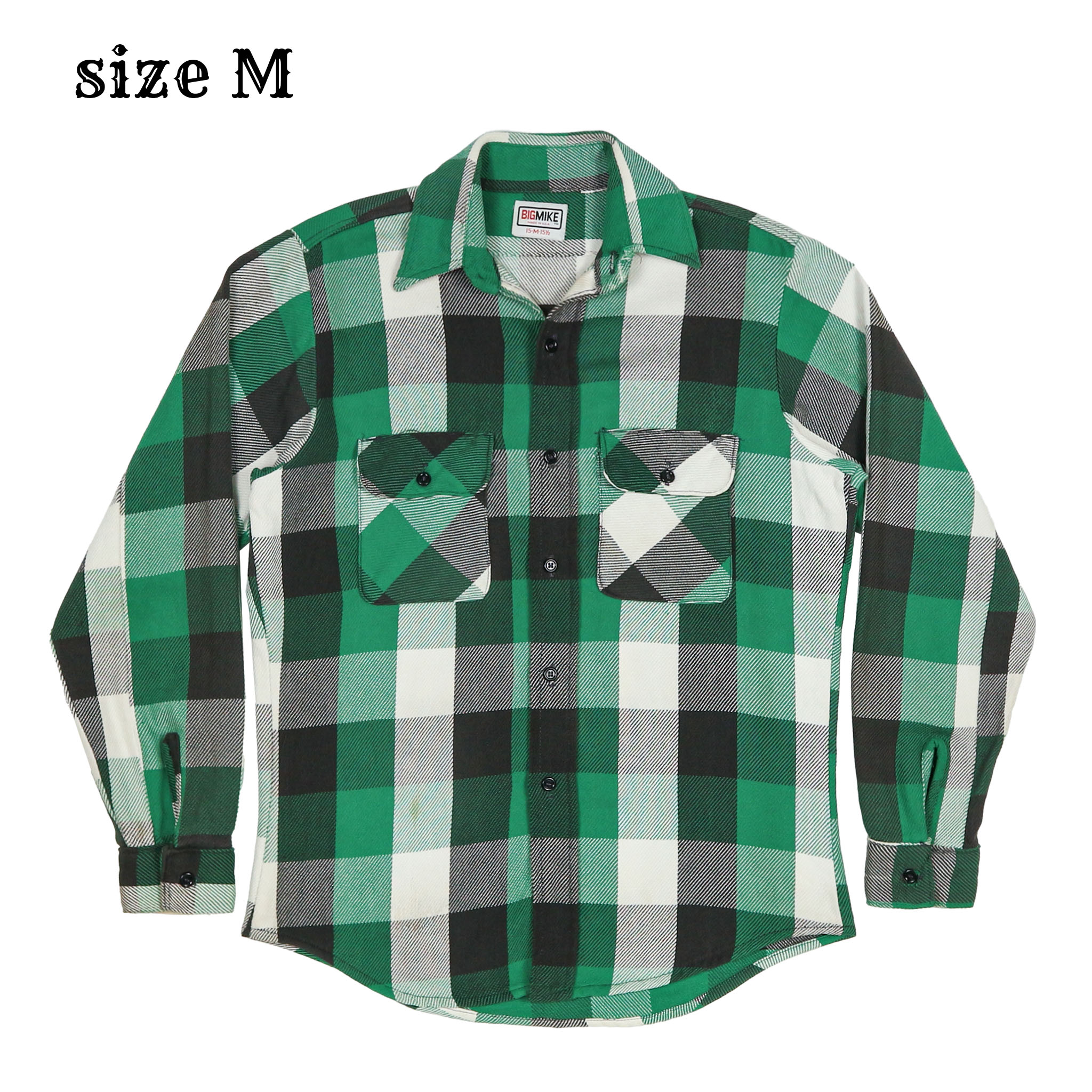Vintage Big Mike USA Flannel Work Shirt Size M