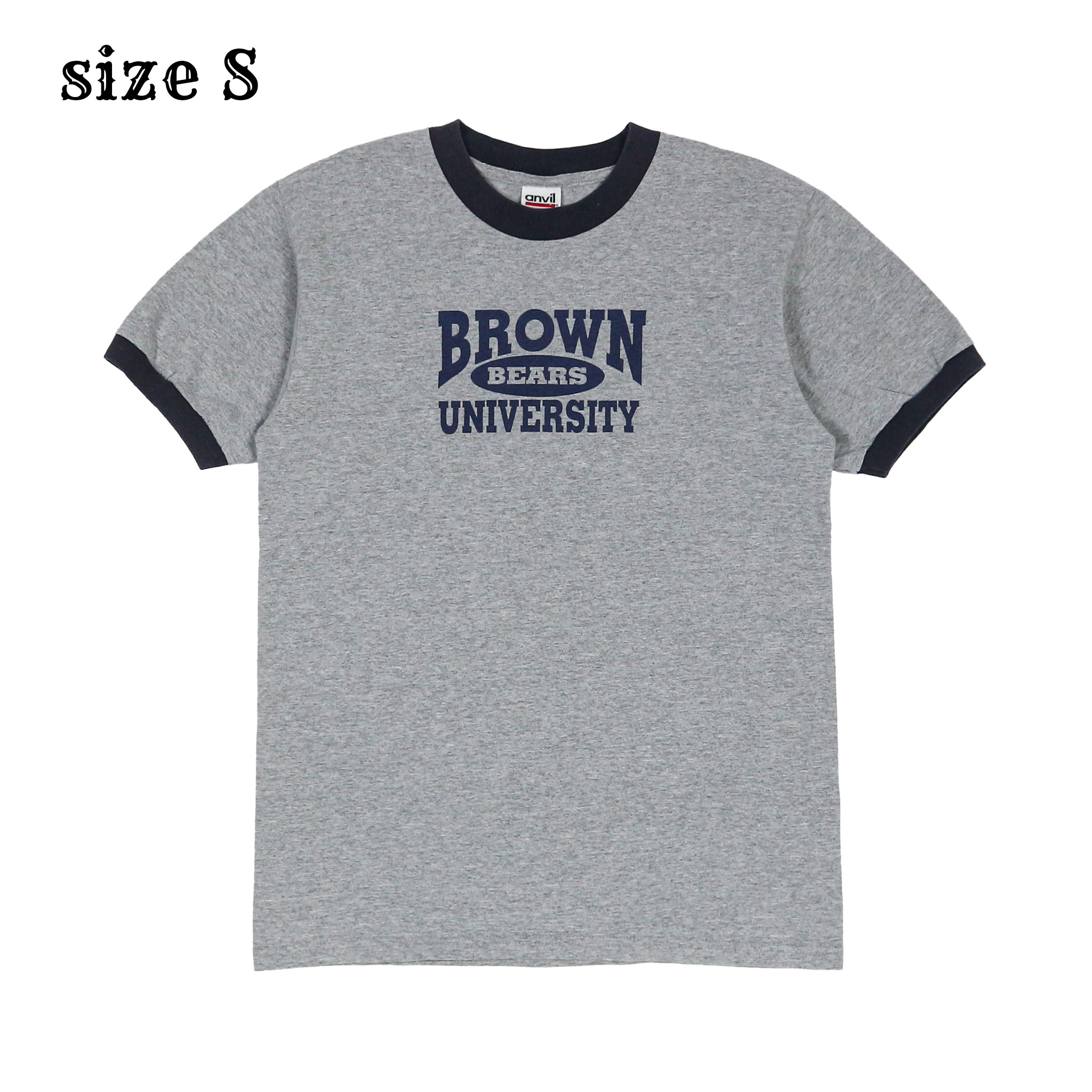 Anvil School Graphic Ringer T-Shirt Size S