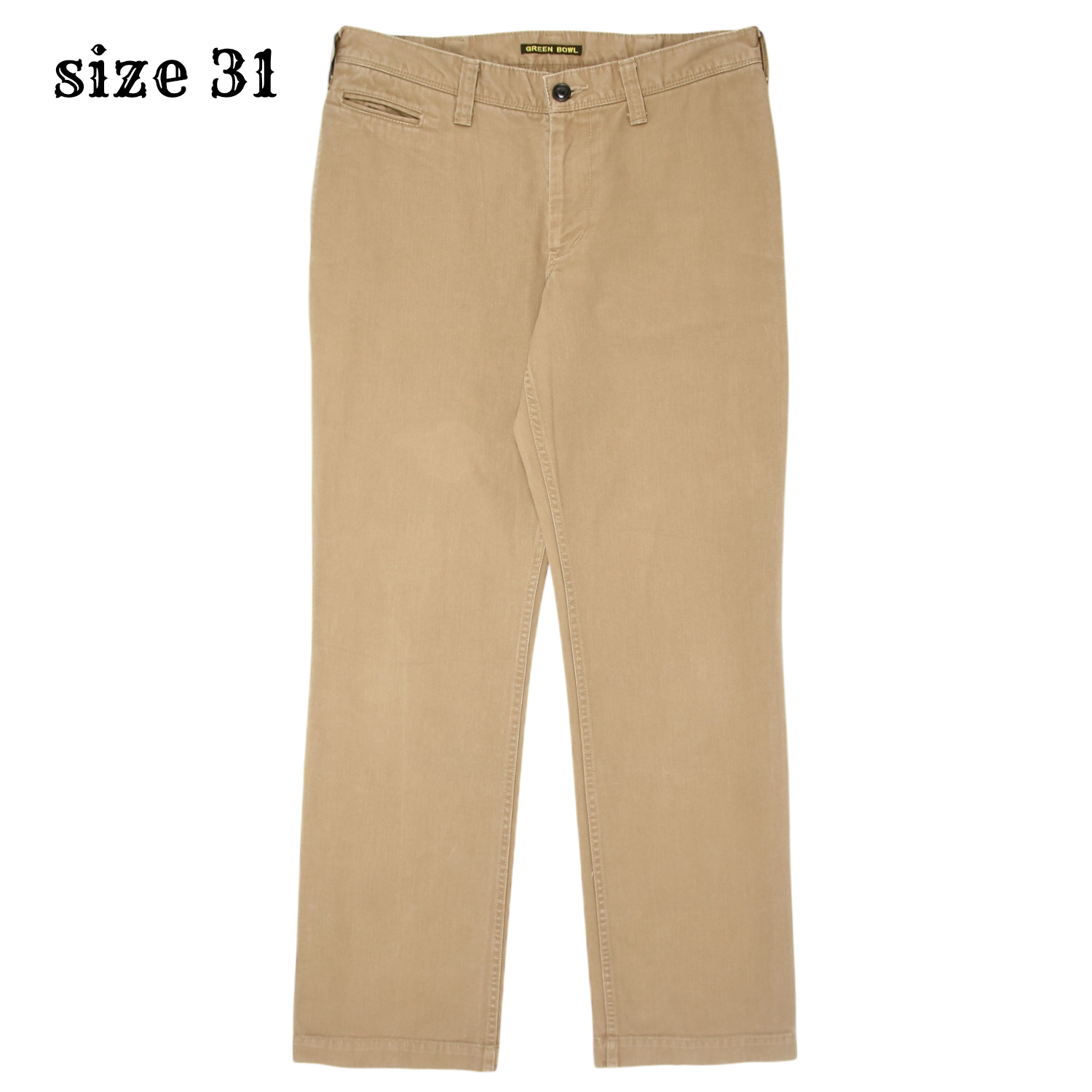 Green Bowl Old Betty's Japan Khaki Pants Size 31