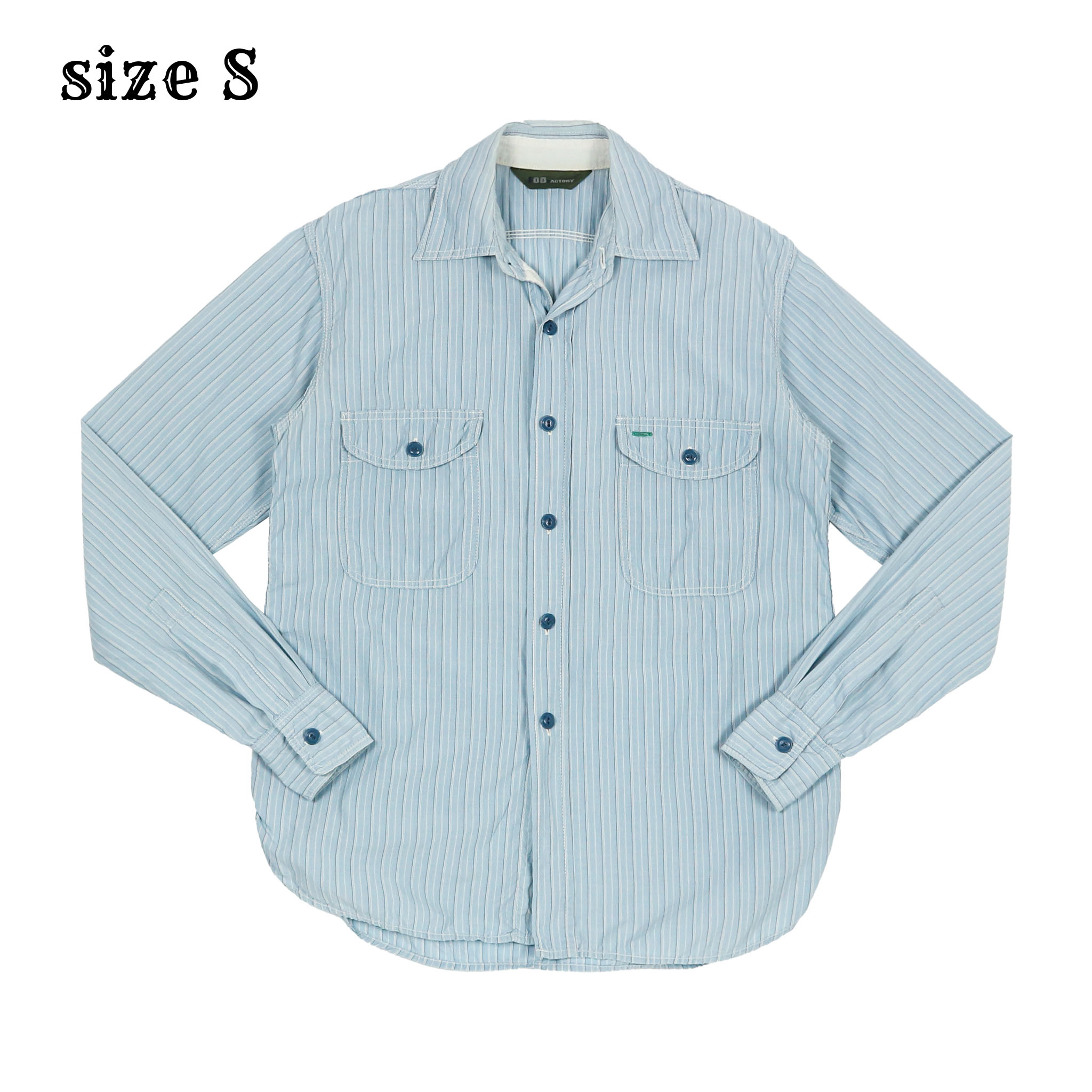 FOB Factory Made in Japan Stripe Work Shirt Size S