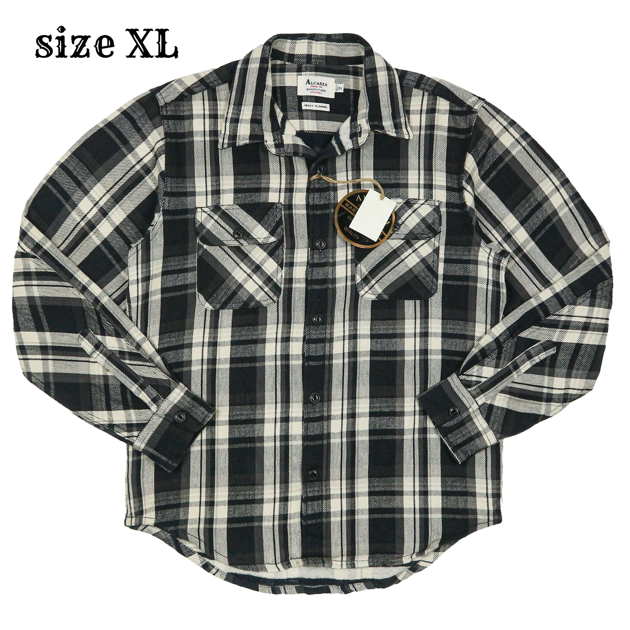 Alcarza Heavy Flannel Work Shirt Size XL