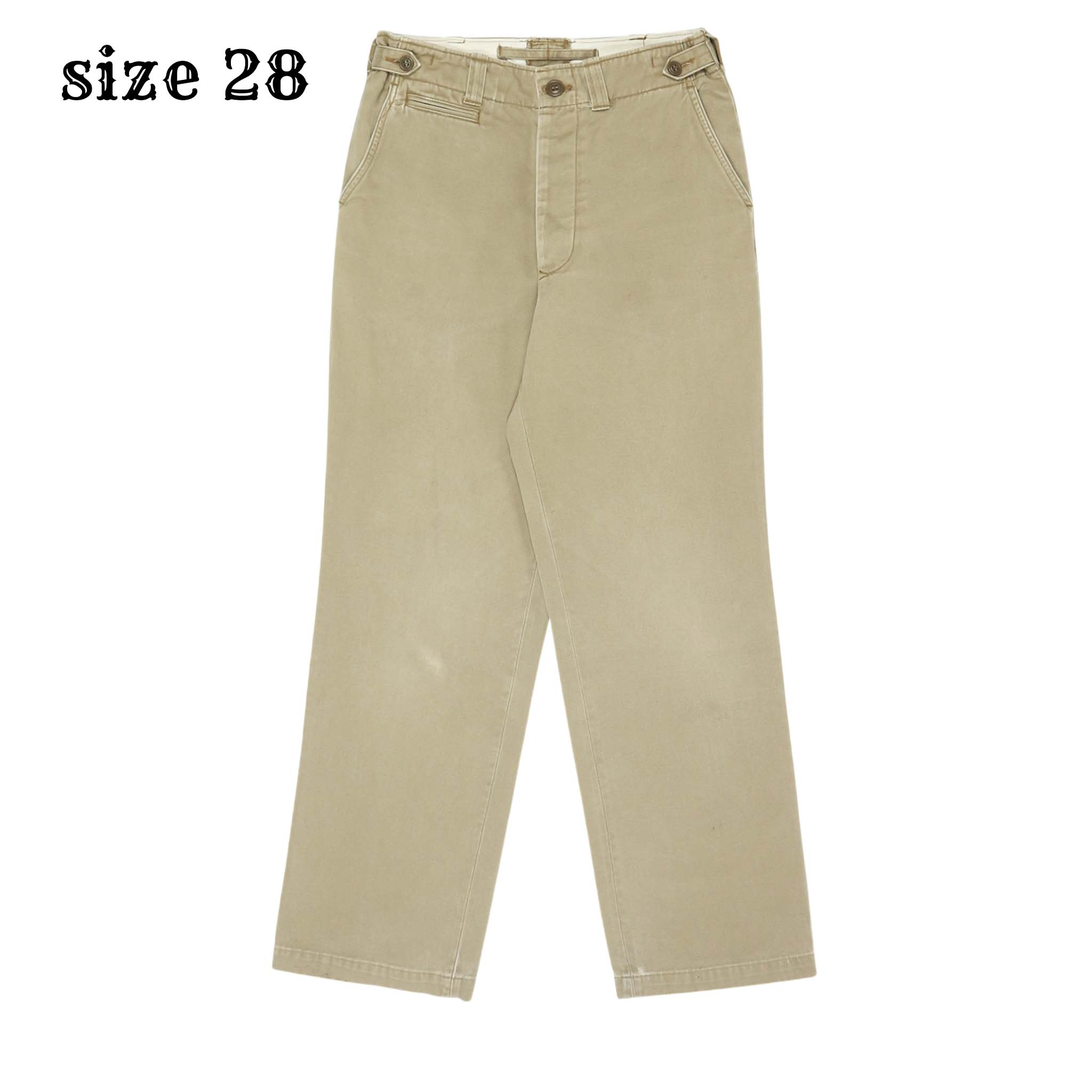 Schott Japan Type Military Khaki Trousers Size 28