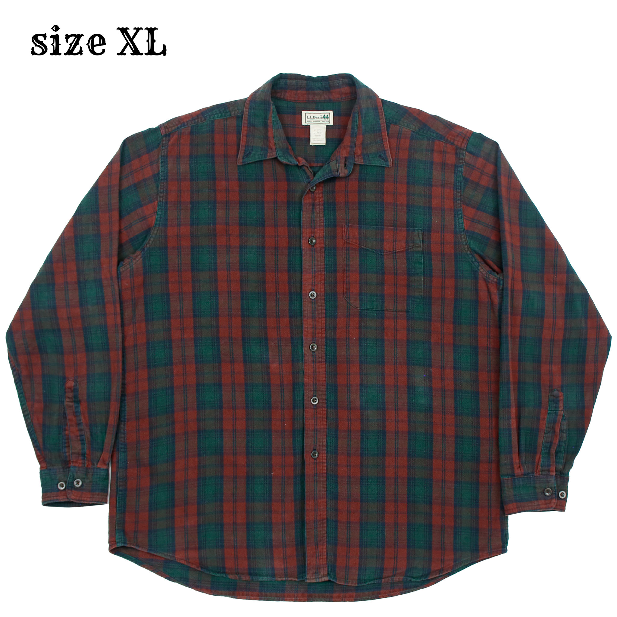 L.L.Bean Outdoor Button-down Plaid Shirt Size XL
