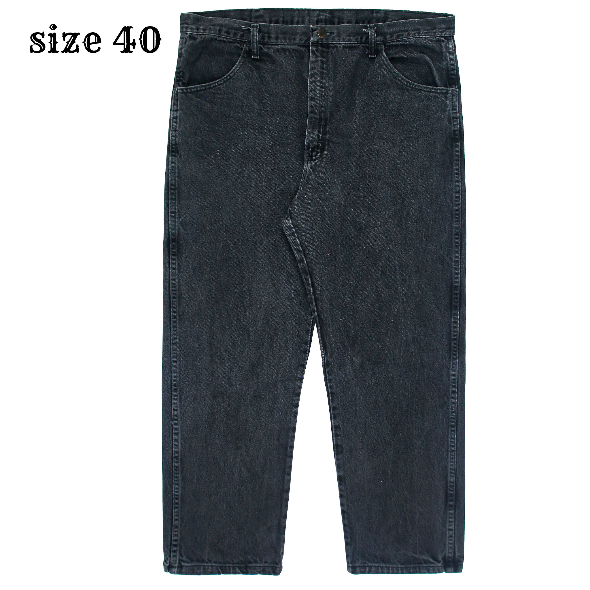 00s Rustler Black Denim Worker Jeans Size 40