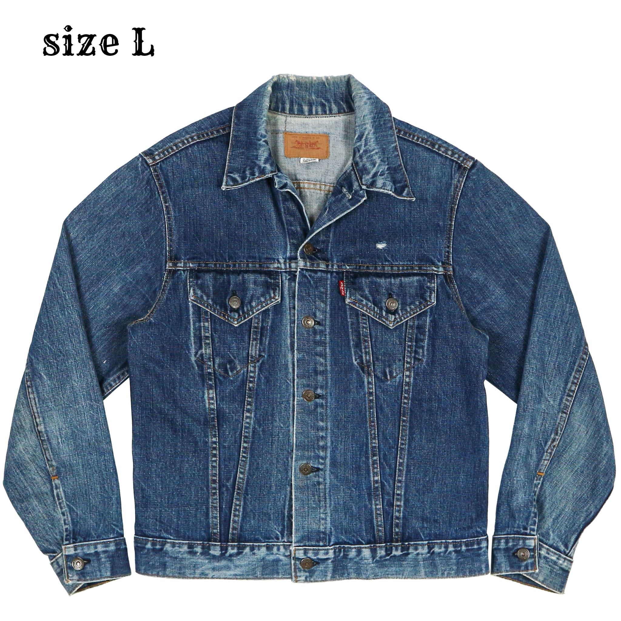Vtg 70s Levi's USA Type 3 Denim Jacket Size L