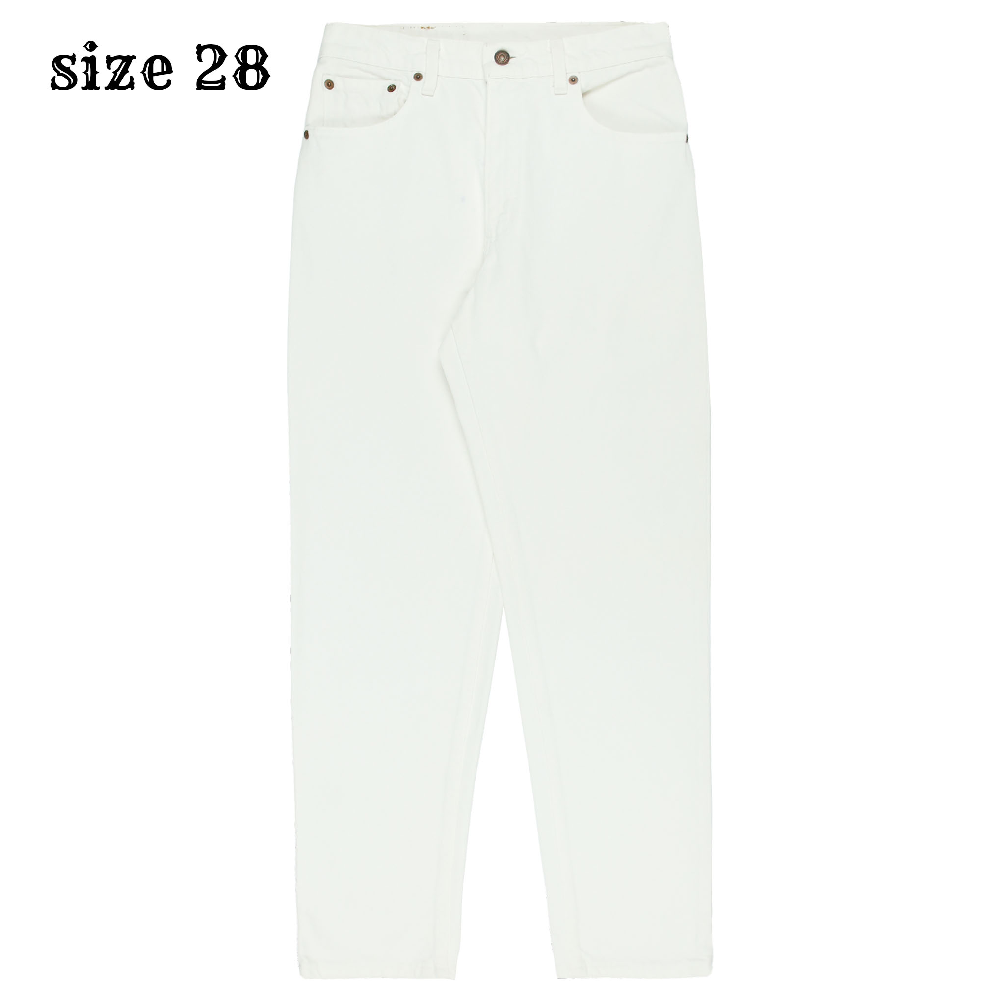 90s Levi's 550 USA White Denim Jeans Size 28