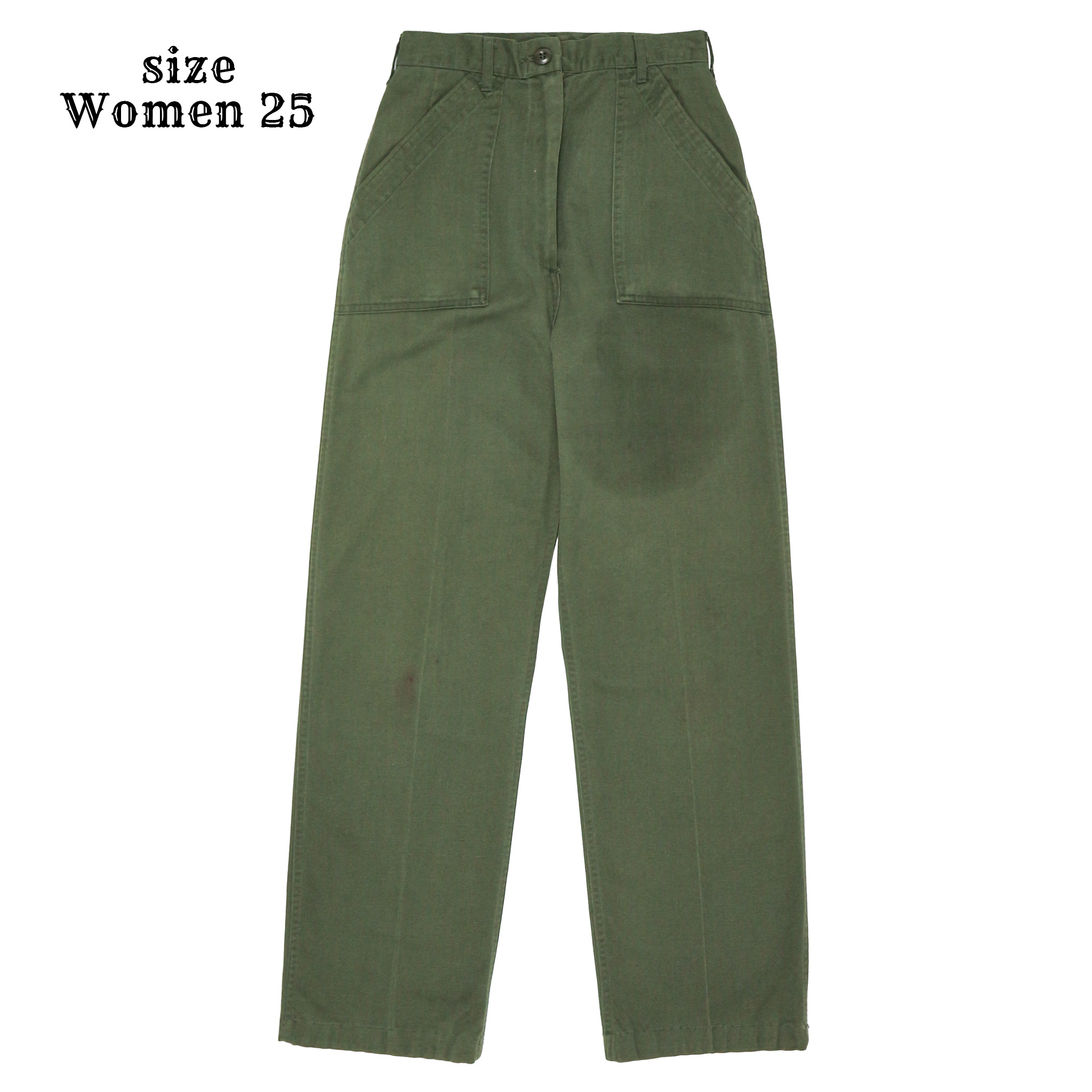 Vtg U.S. Army OG-507 Utility Pants Women Size 25