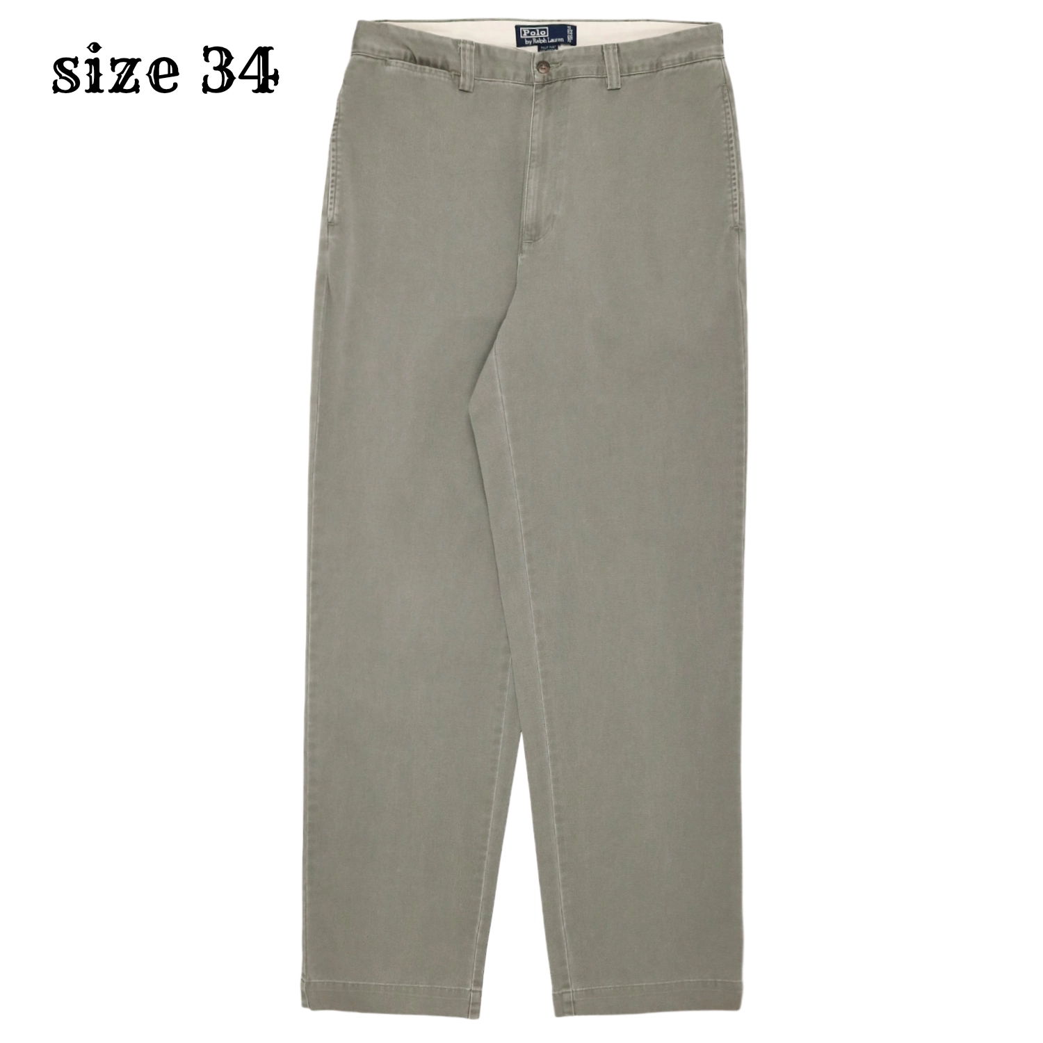 90s Polo Ralph Lauren Philip Pants Grey Size 34