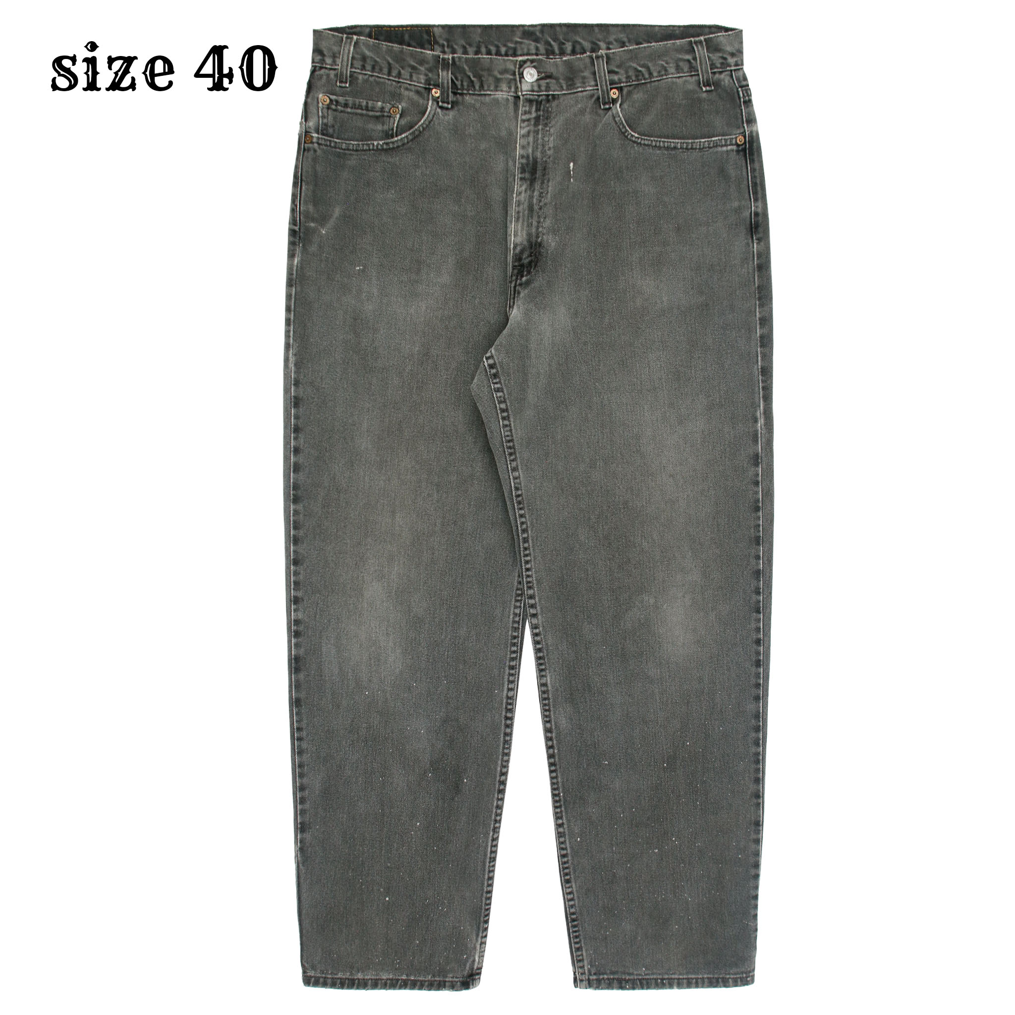 2000s Levi's 550 Faded Black Denim Jeans Size 40