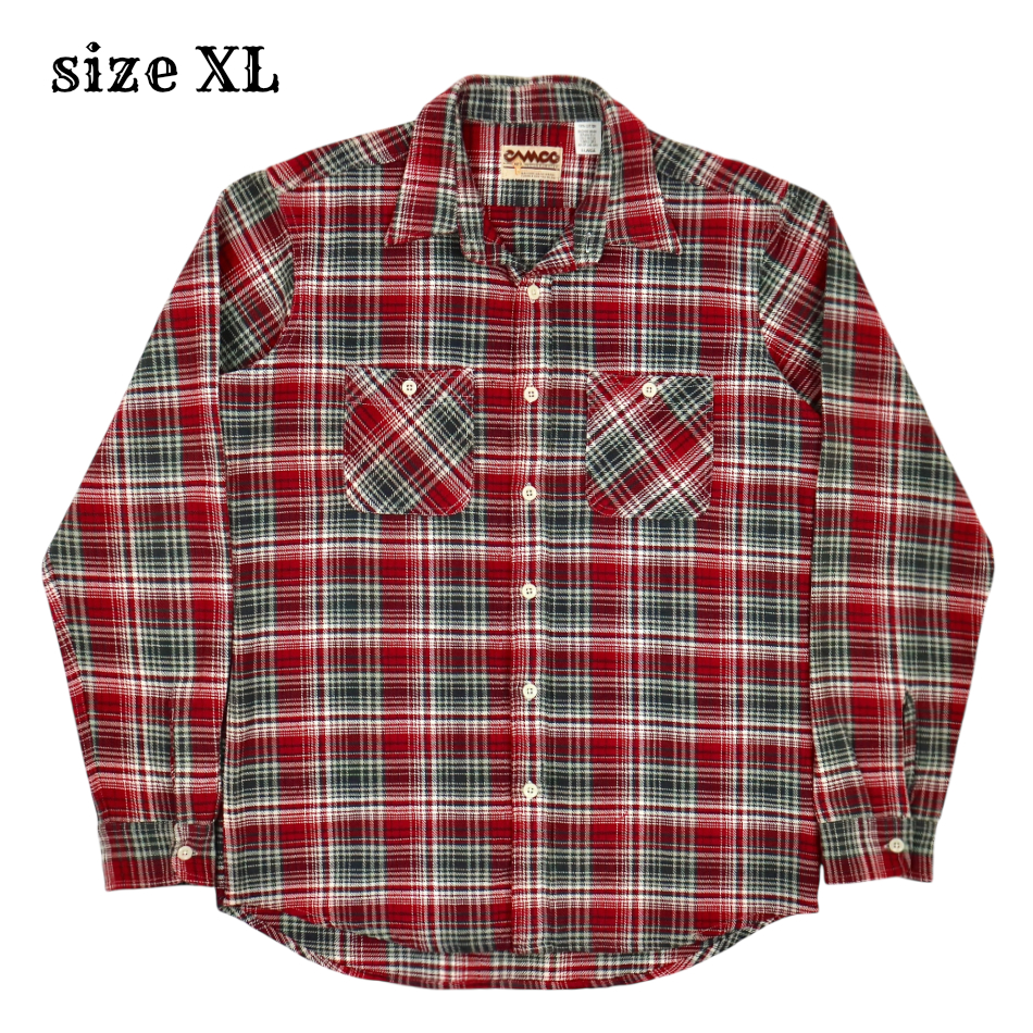Camco Mfg Heavy Flannel Work Shirt Size XL