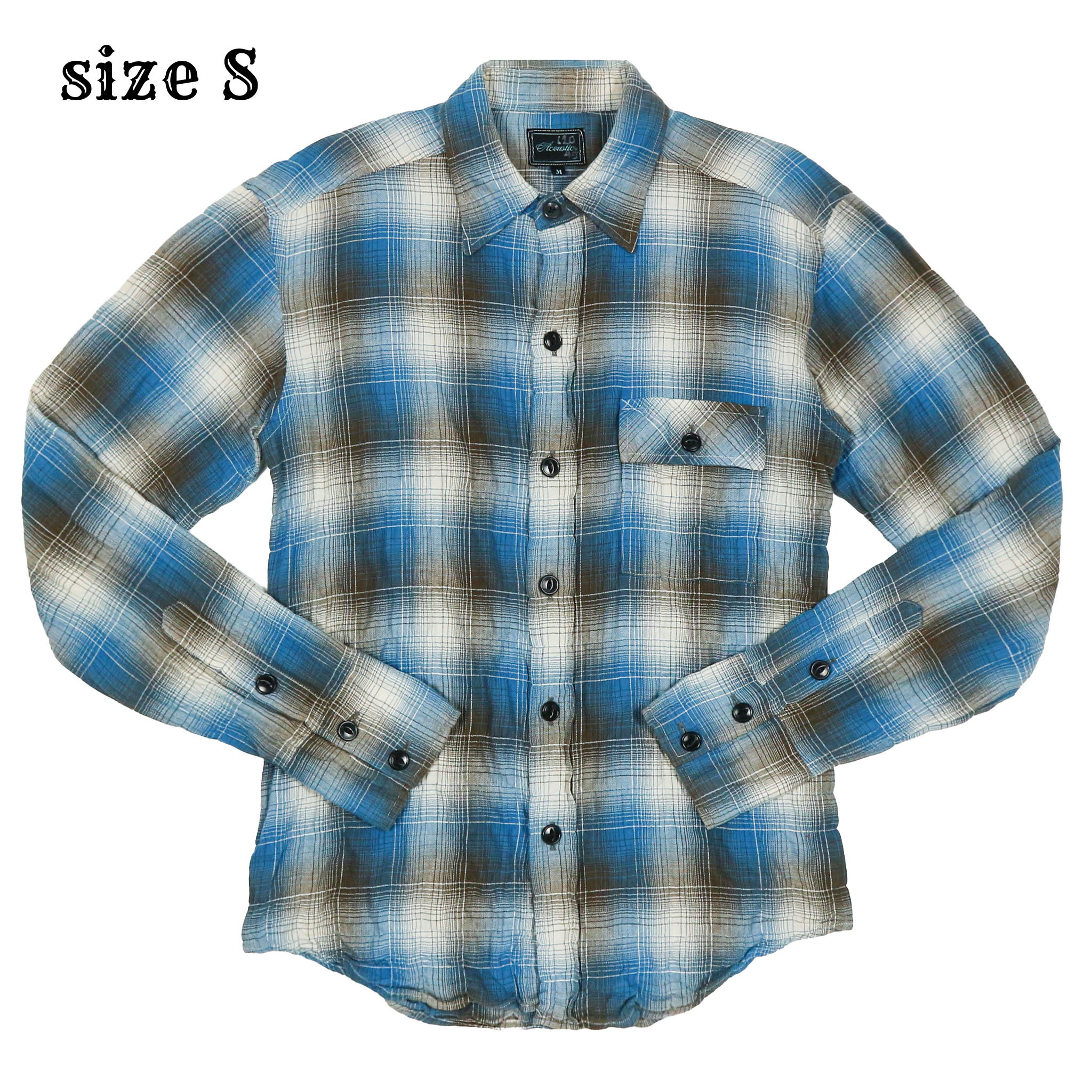 Acoustic Japan Made Plaid Shirt Size S