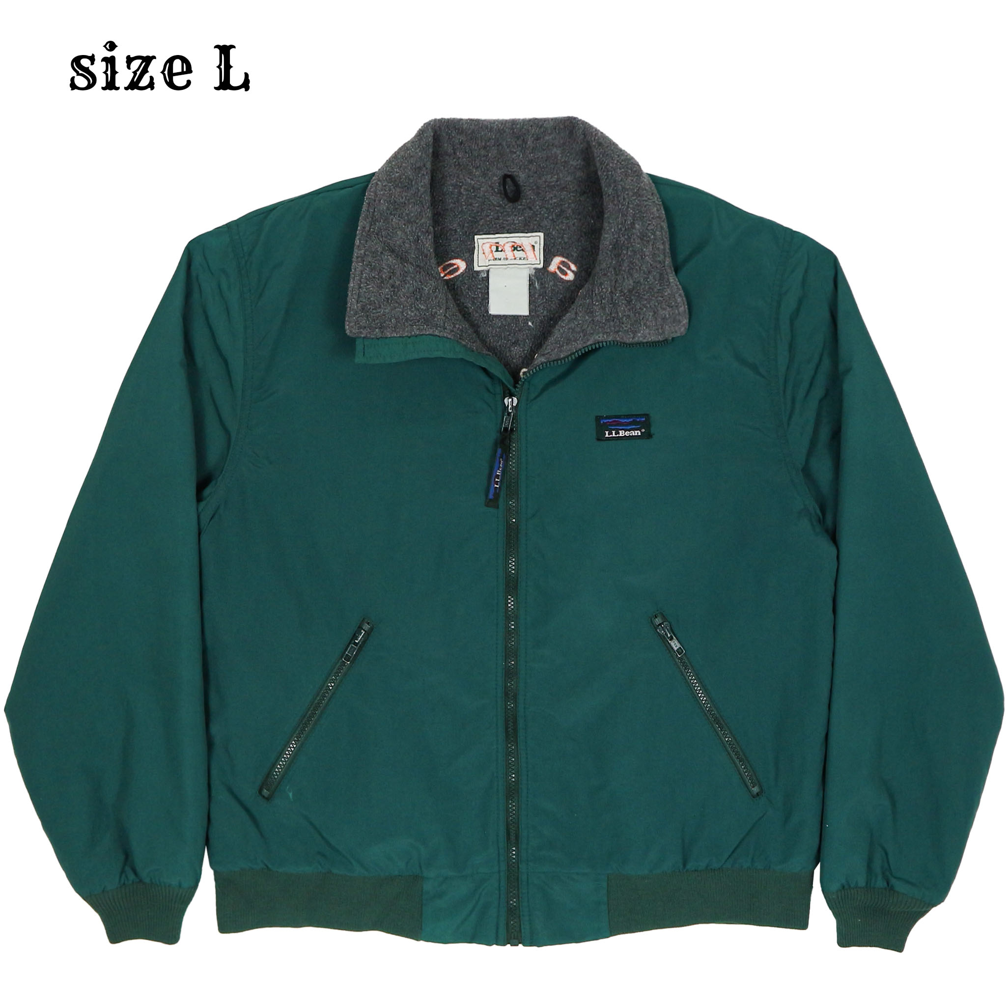 Vtg L.L.Bean Fleece-lined Warm-up Jacket Size L