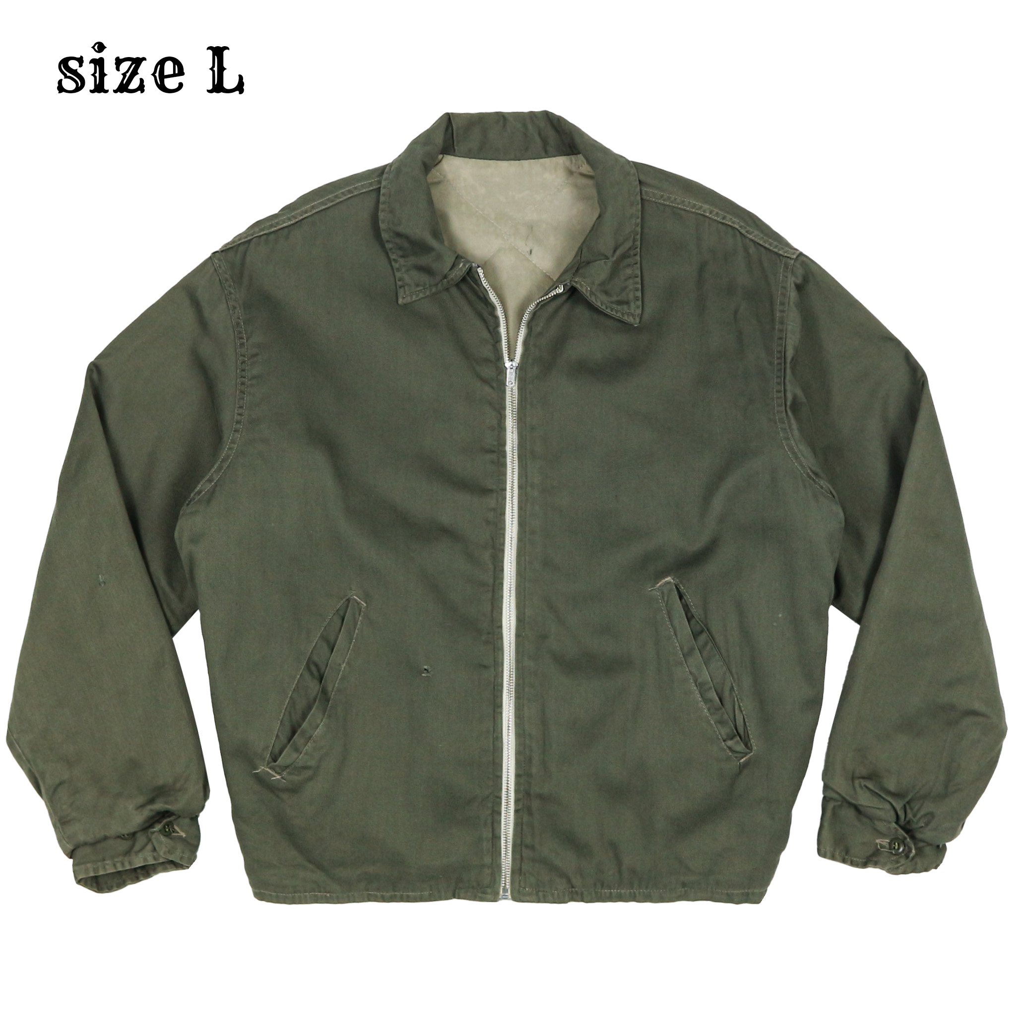 Vintage 60-70s USA Olive Work Jacket Size L