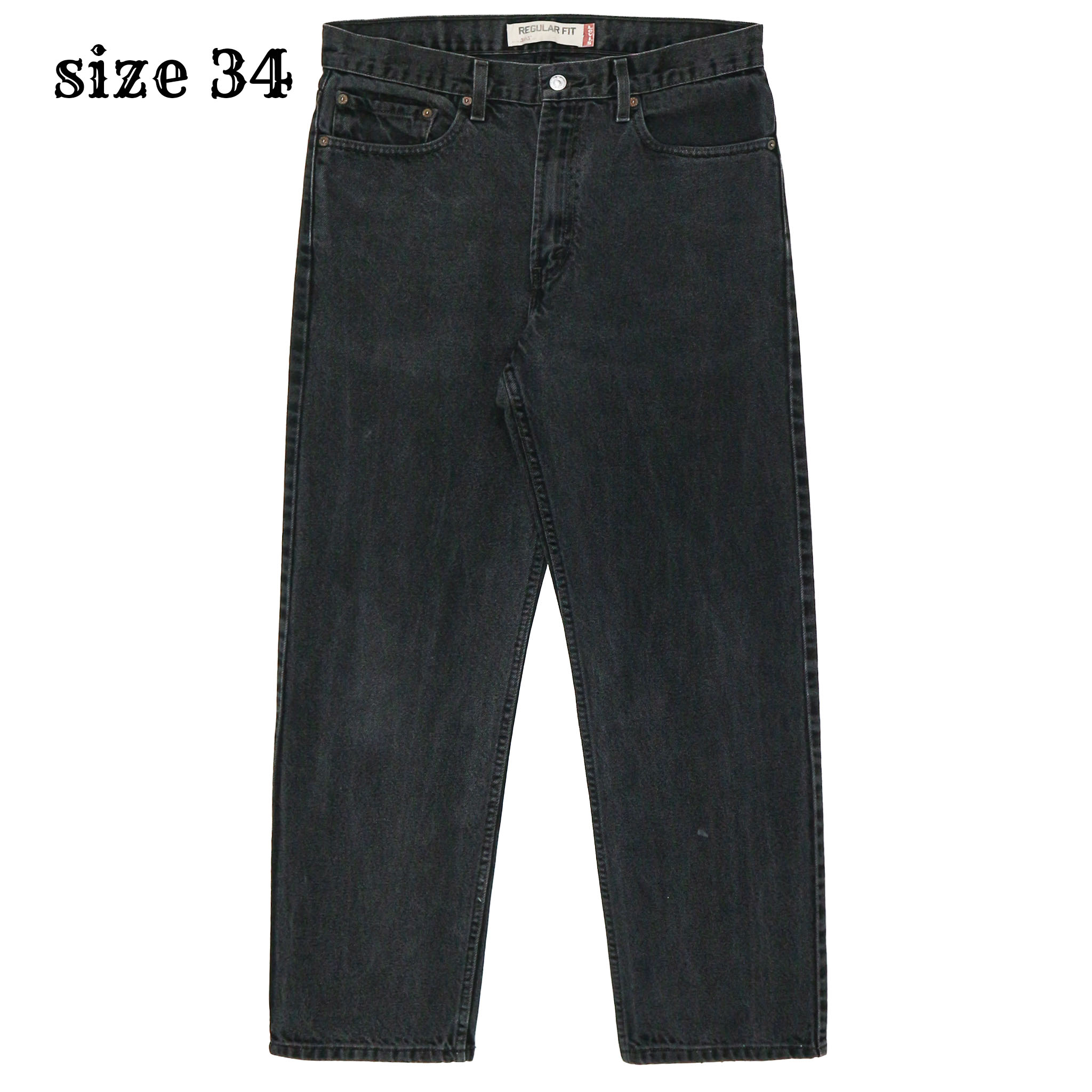 2000s Levi's 505 Faded Black Denim Jeans Size 34