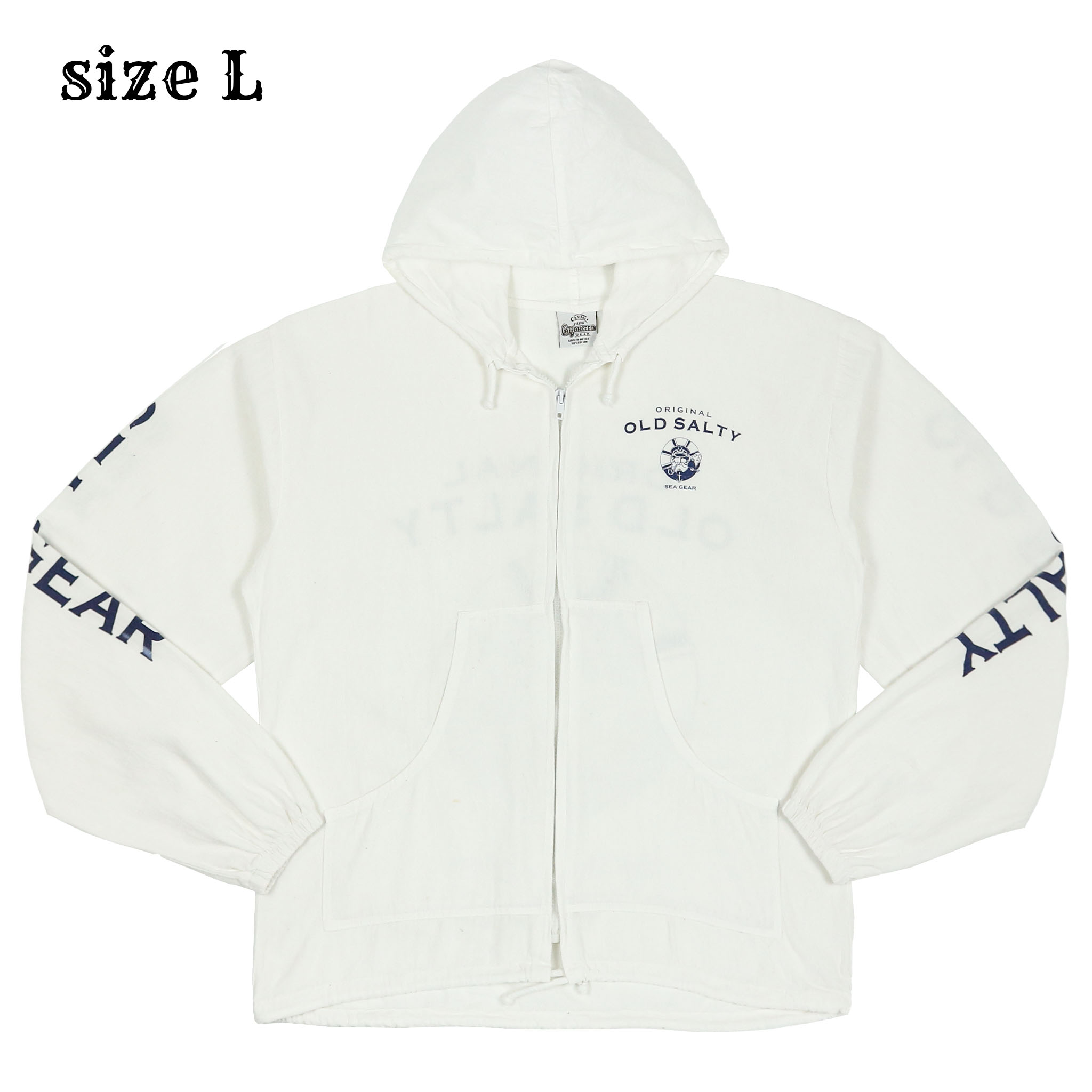 Cottonseed Sea Gear Zip Hoodie Size L