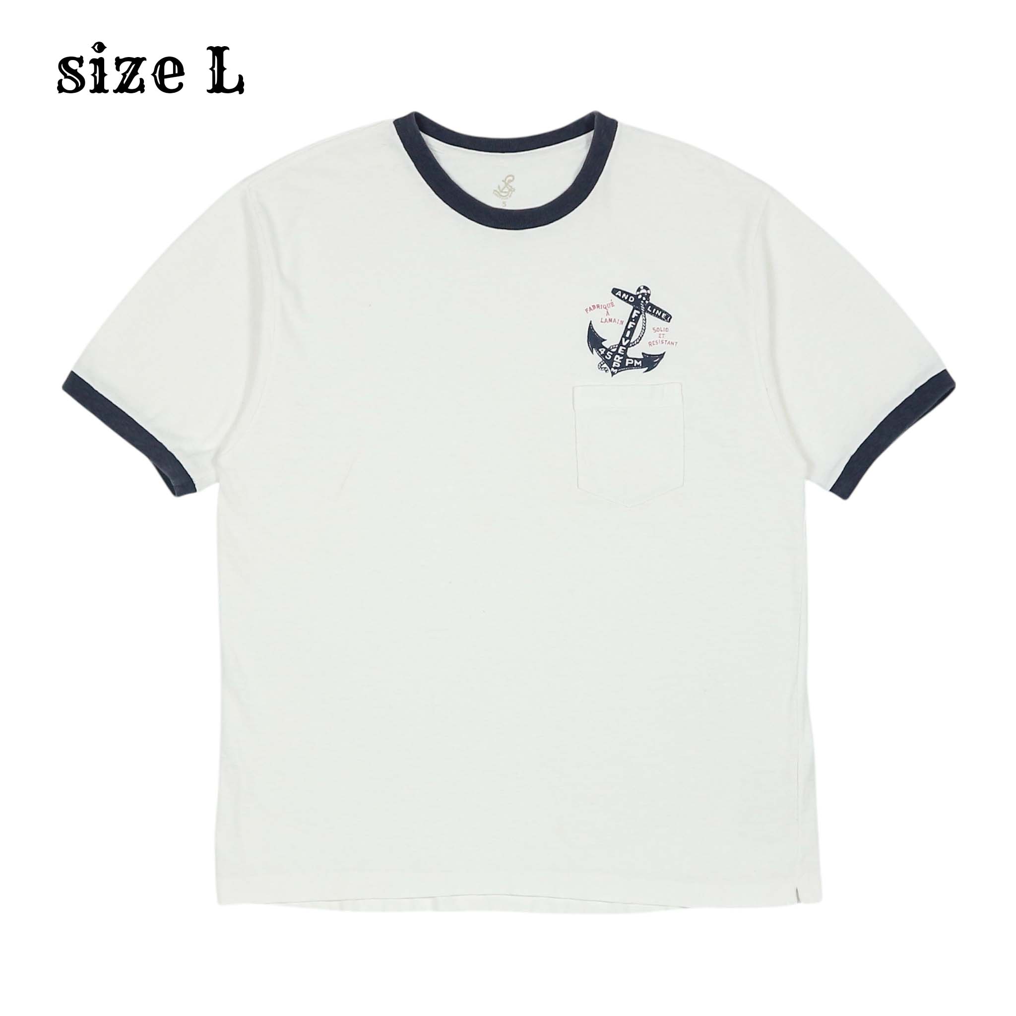 45rpm 45R Japan Made Ringer T-Shirt Size L