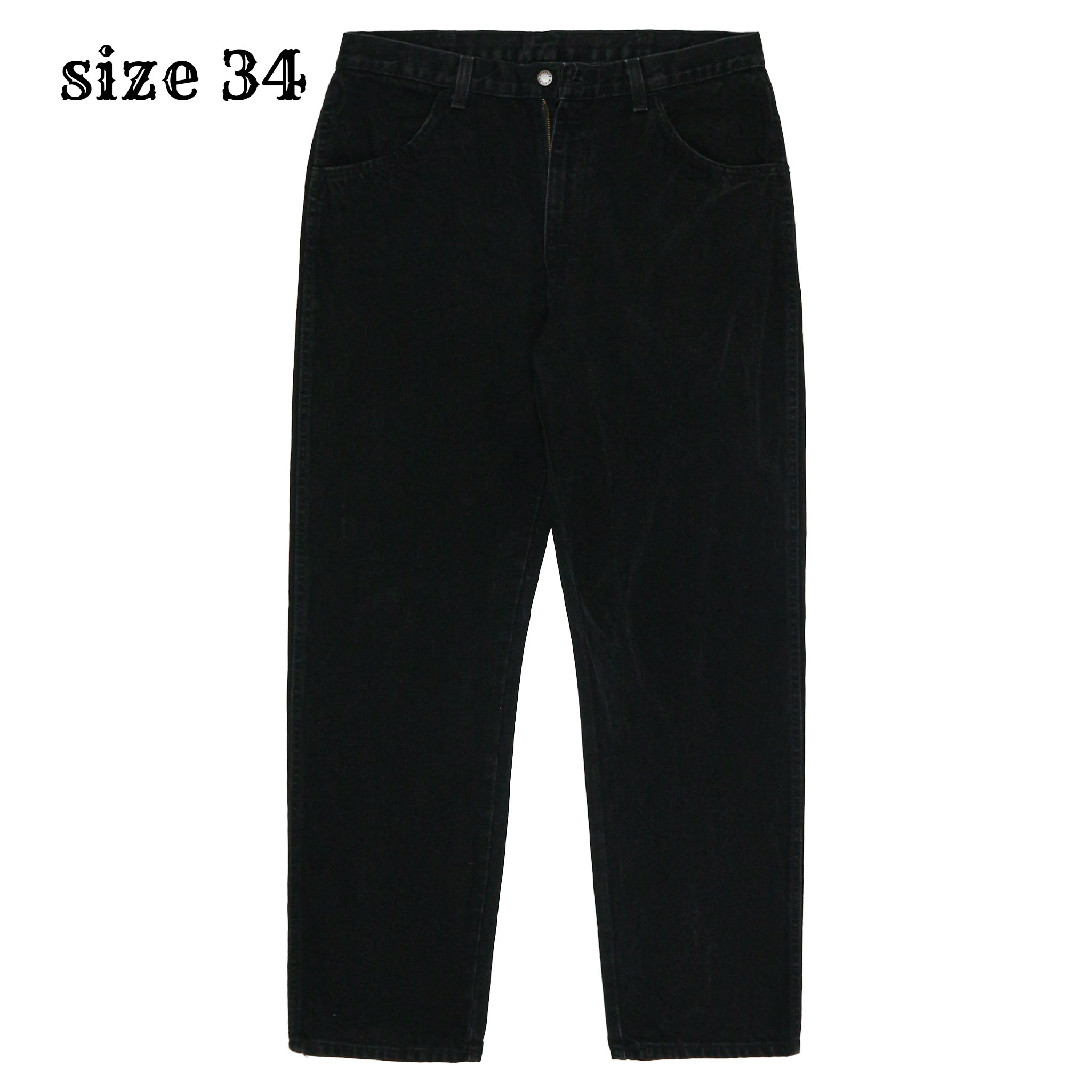 00s Rustler Black Denim Worker Jeans Size 34