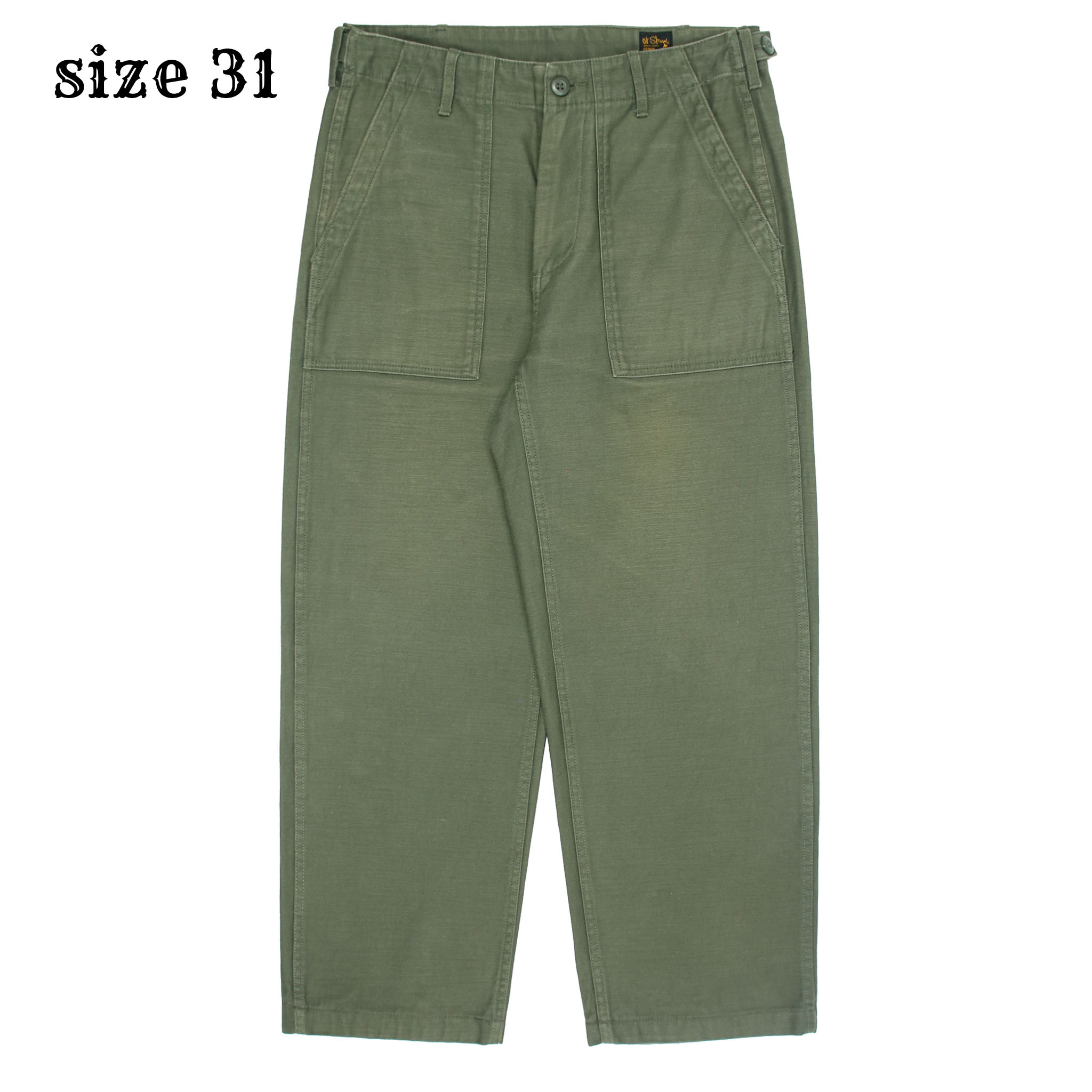 orSlow Japan Made Olive Fatigue Pants Size 31