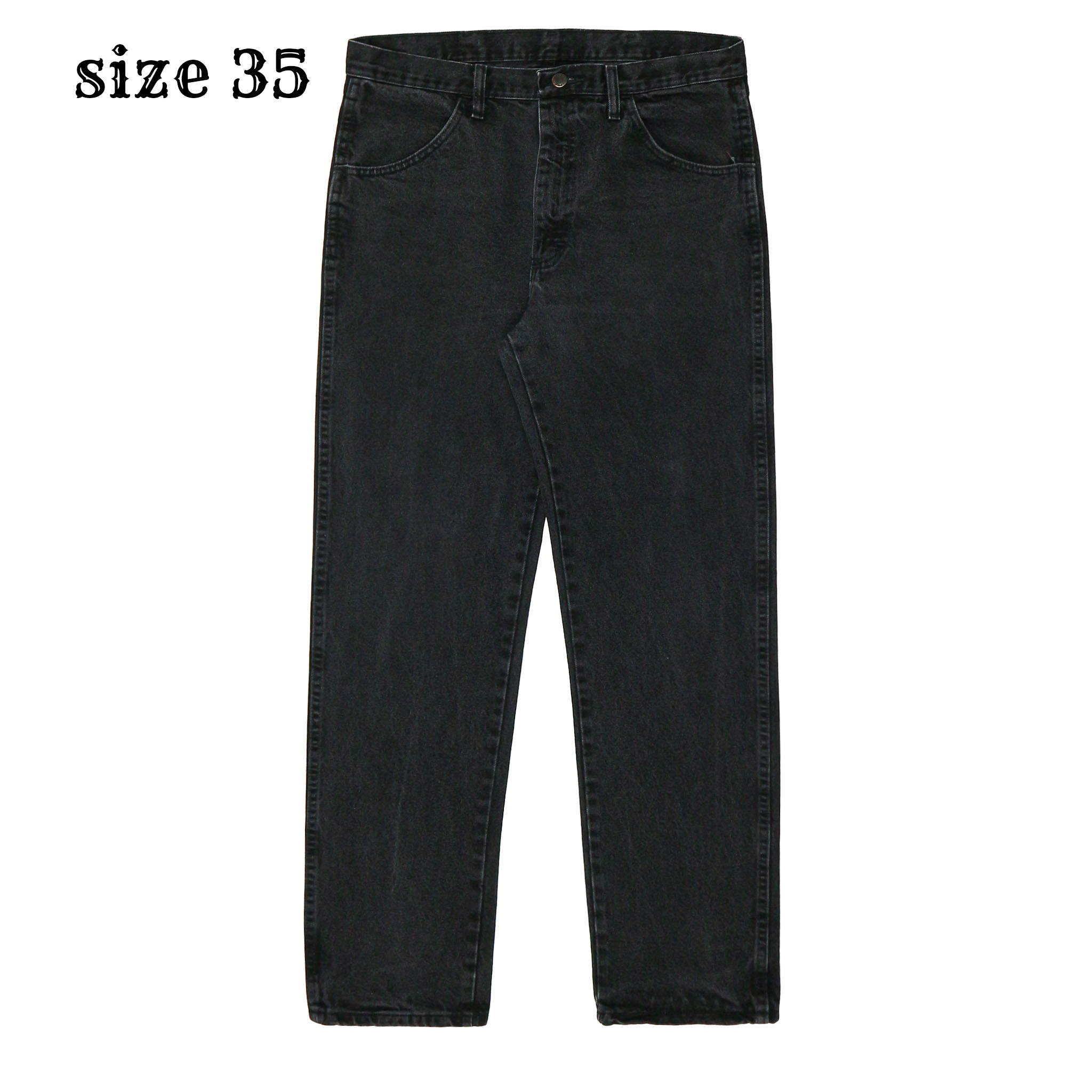 00s Rustler Black Denim Worker Jeans Size 35