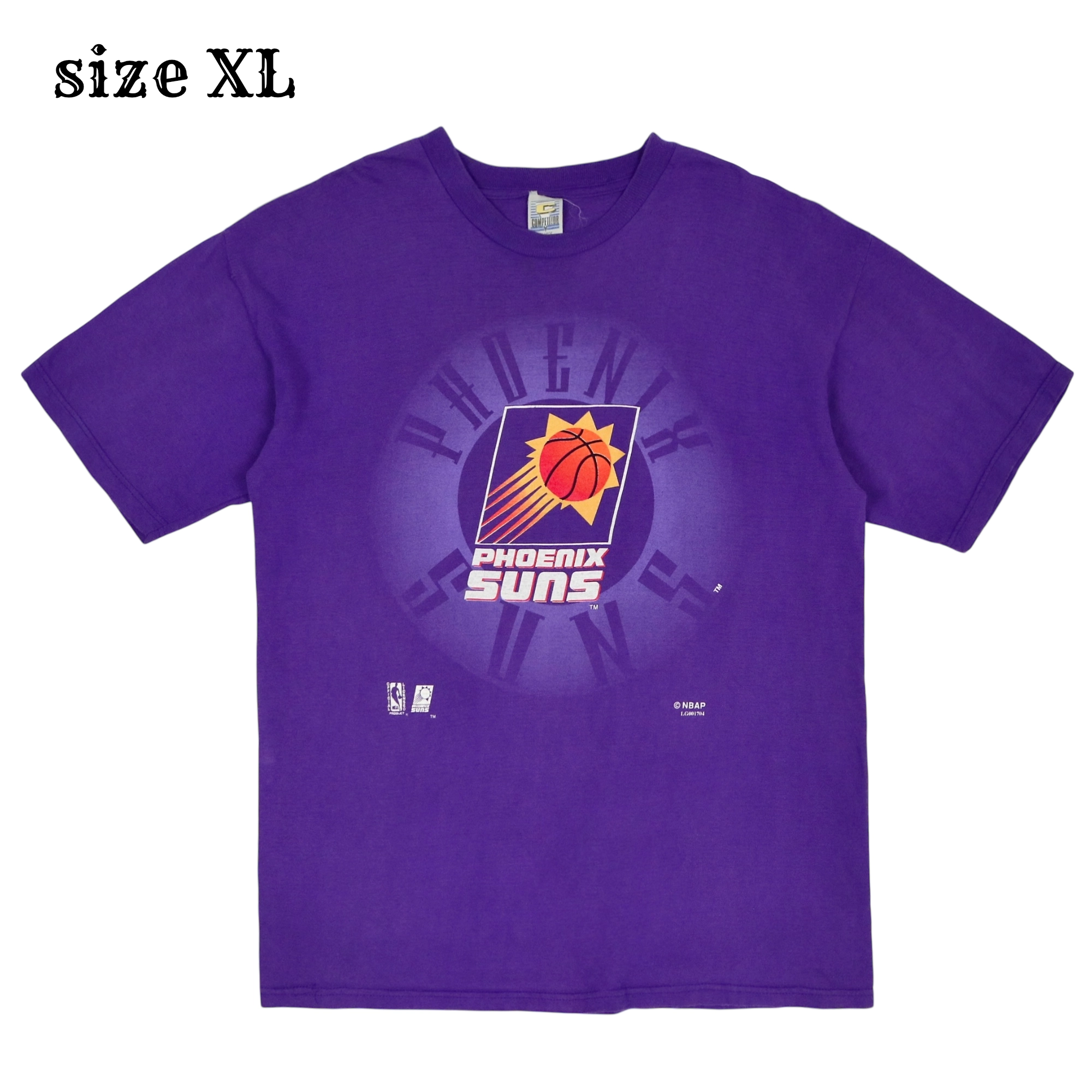 Vtg Competitor NBA Phoenix Suns T-Shirt Size XL