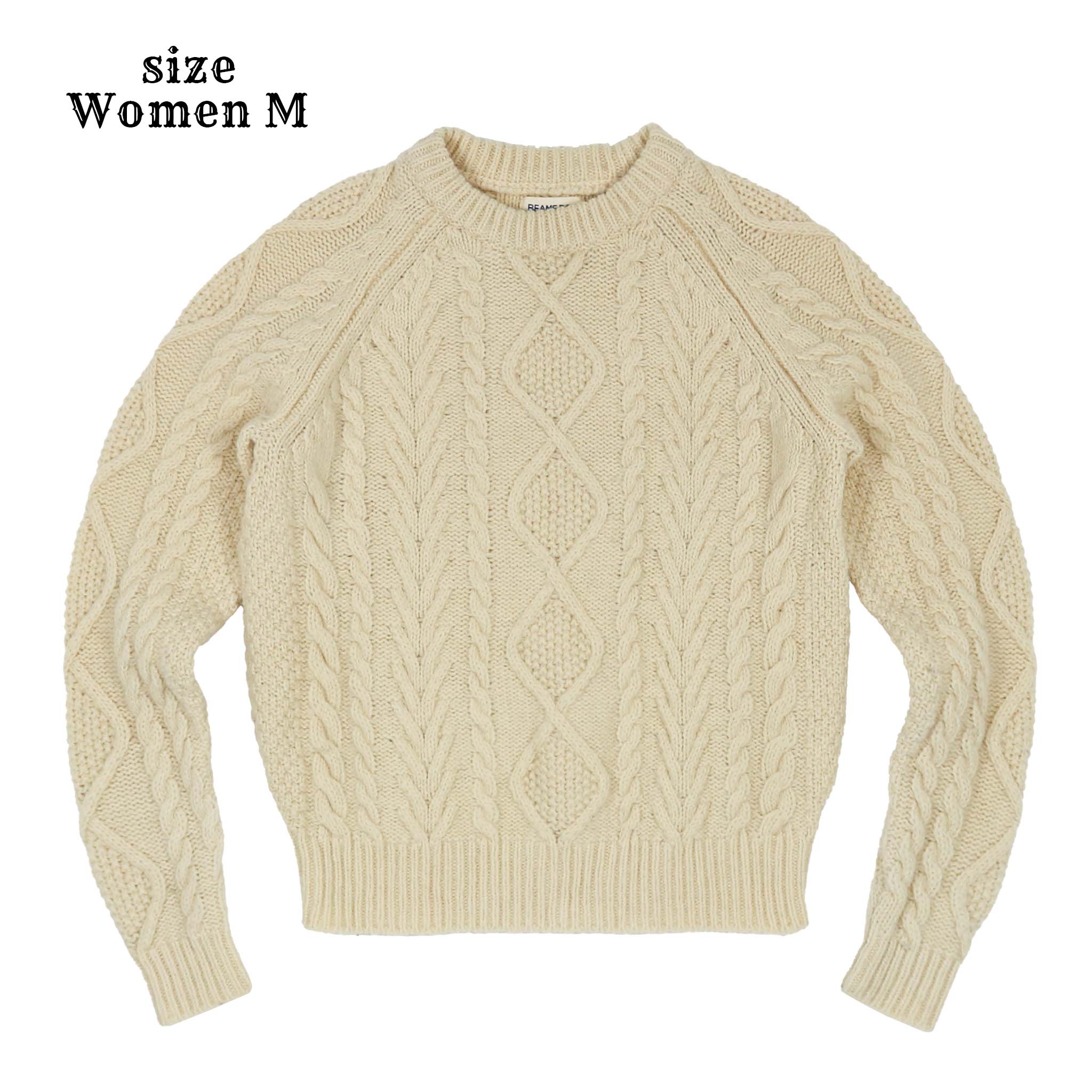 Beams Boy Wool Knitted Sweatshirt Women Size M