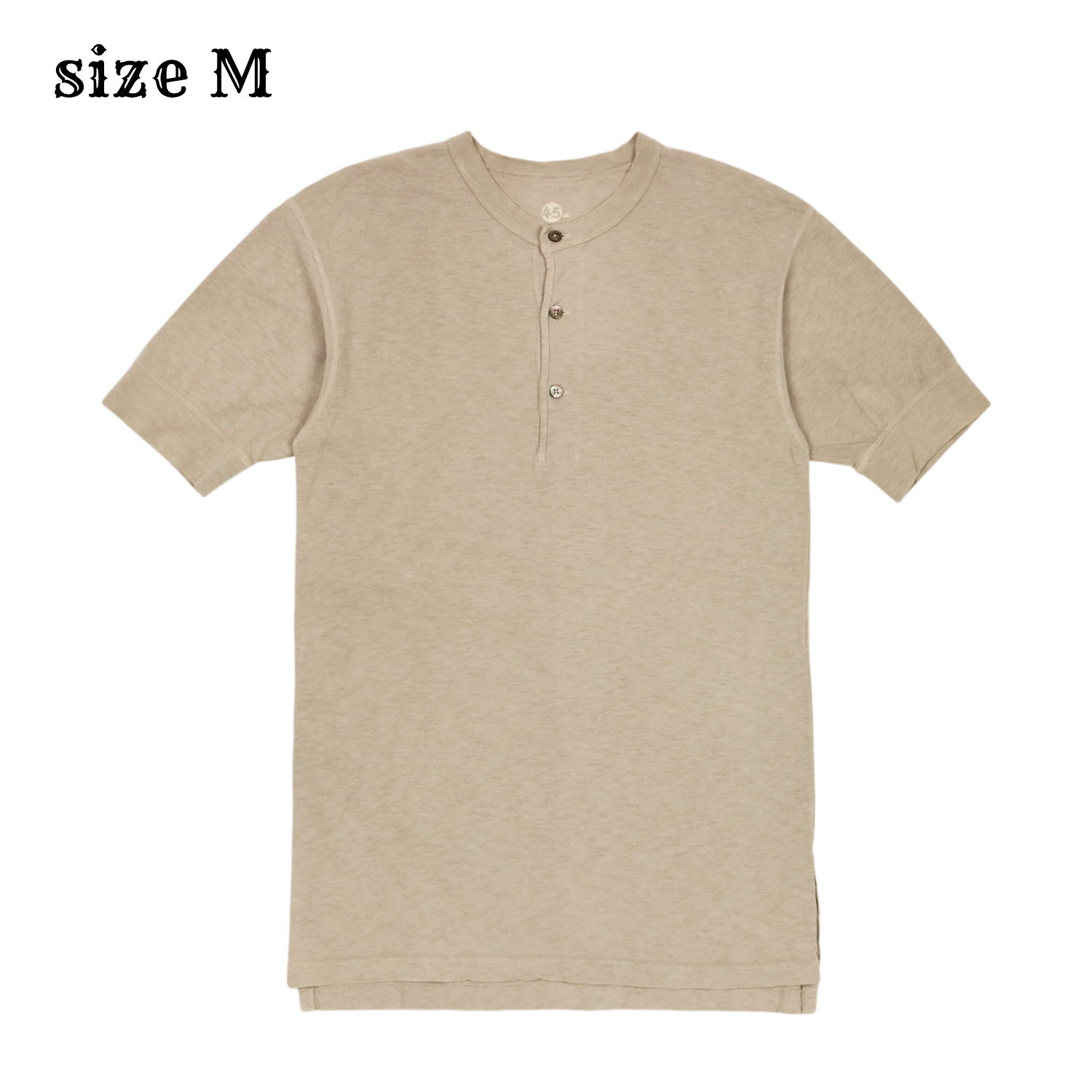 45rpm 45R Japan Made Henley Shirt Size M
