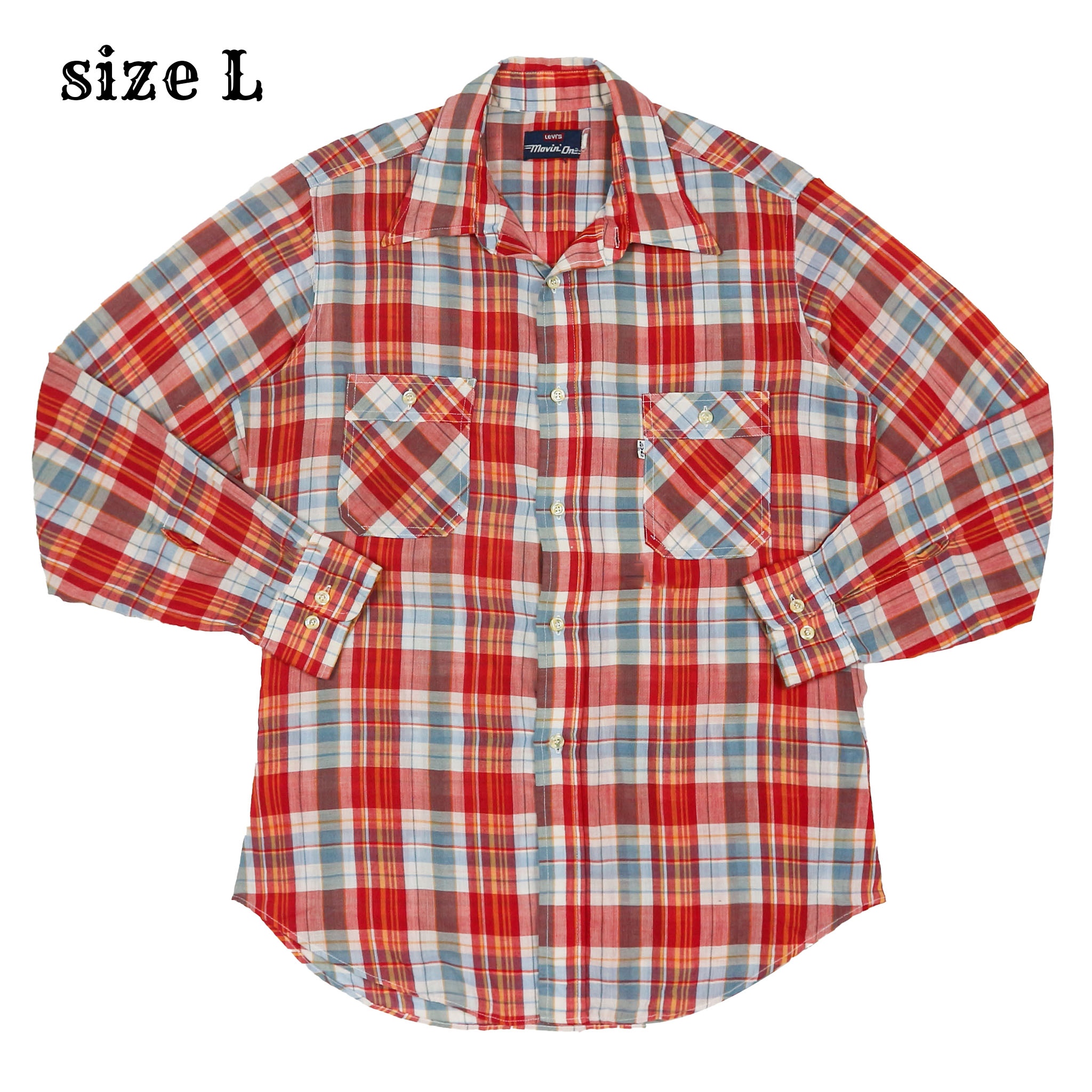 Vintage 70s Levi's USA Work Shirt Size L