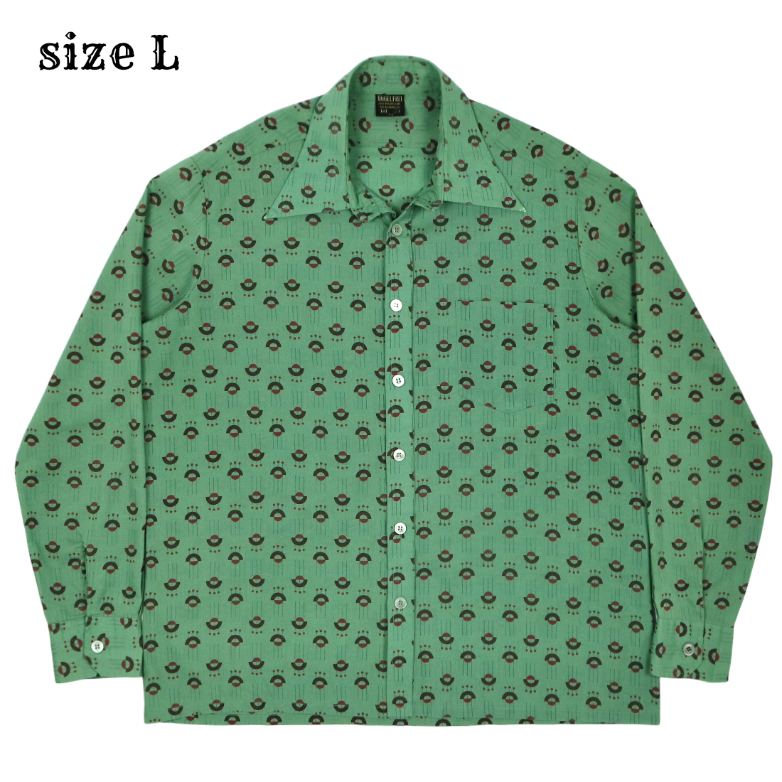 Vintage 70s German Perma Prest Shirt Size L