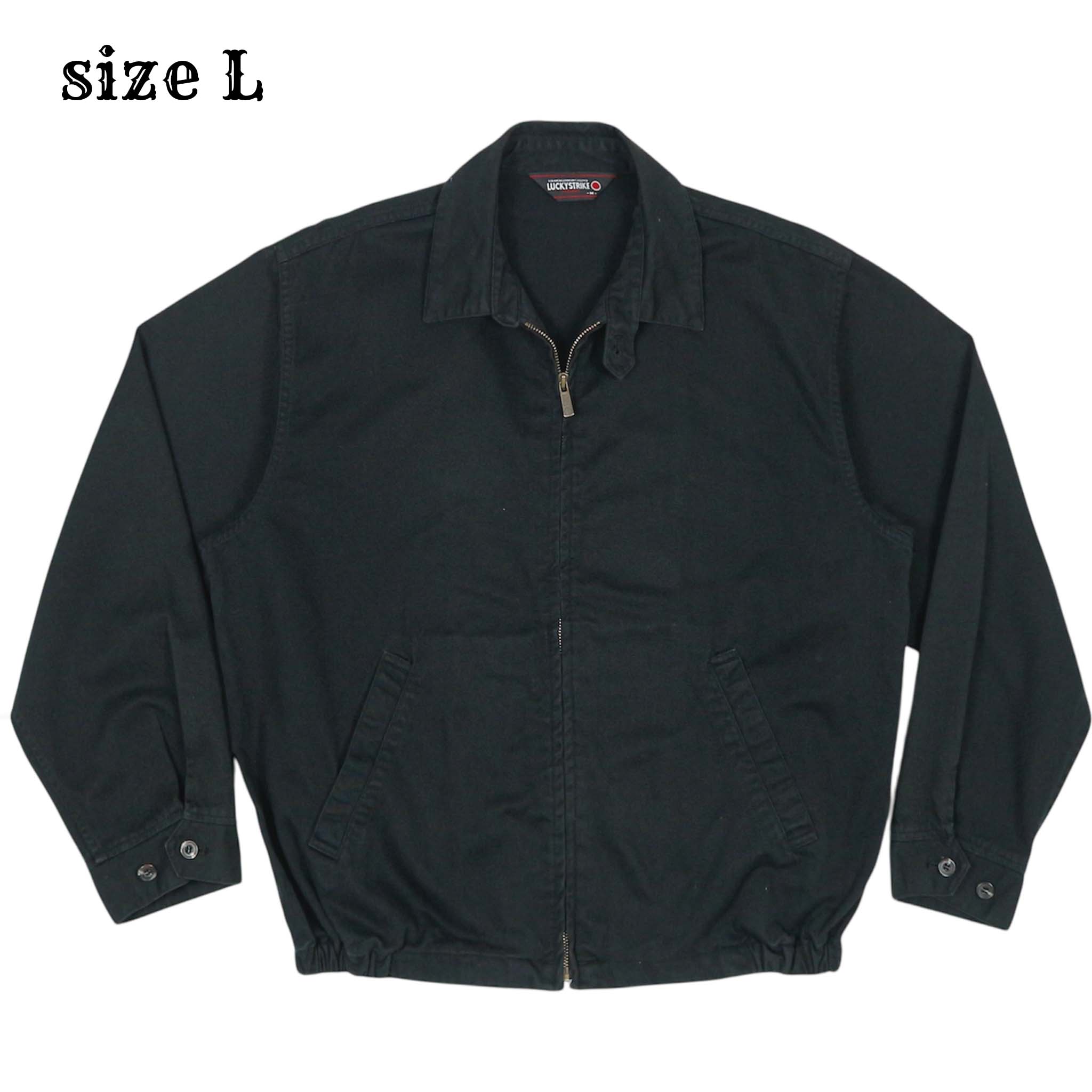Lucky Strike Black Harrington Jacket Size L
