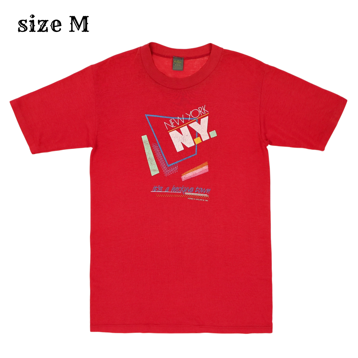 Vintage 80s Jerzees Rusell NY T-Shirt Size M