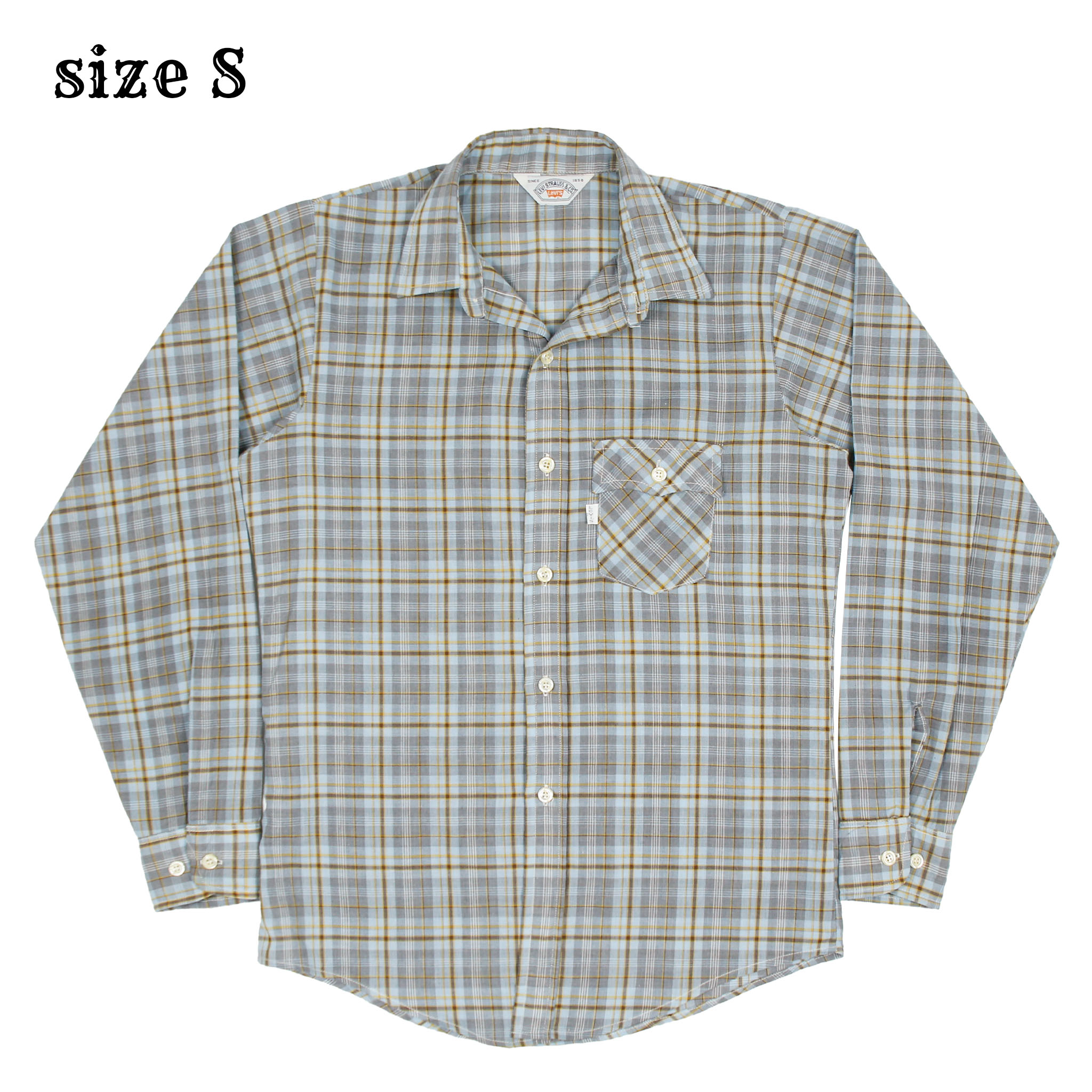 70s Vintage Levi's USA Plaid Shirt Size S
