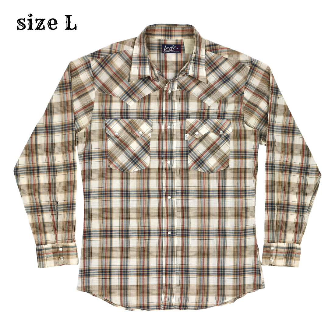 Vintage 80s Levi's USA Western Shirt Size L