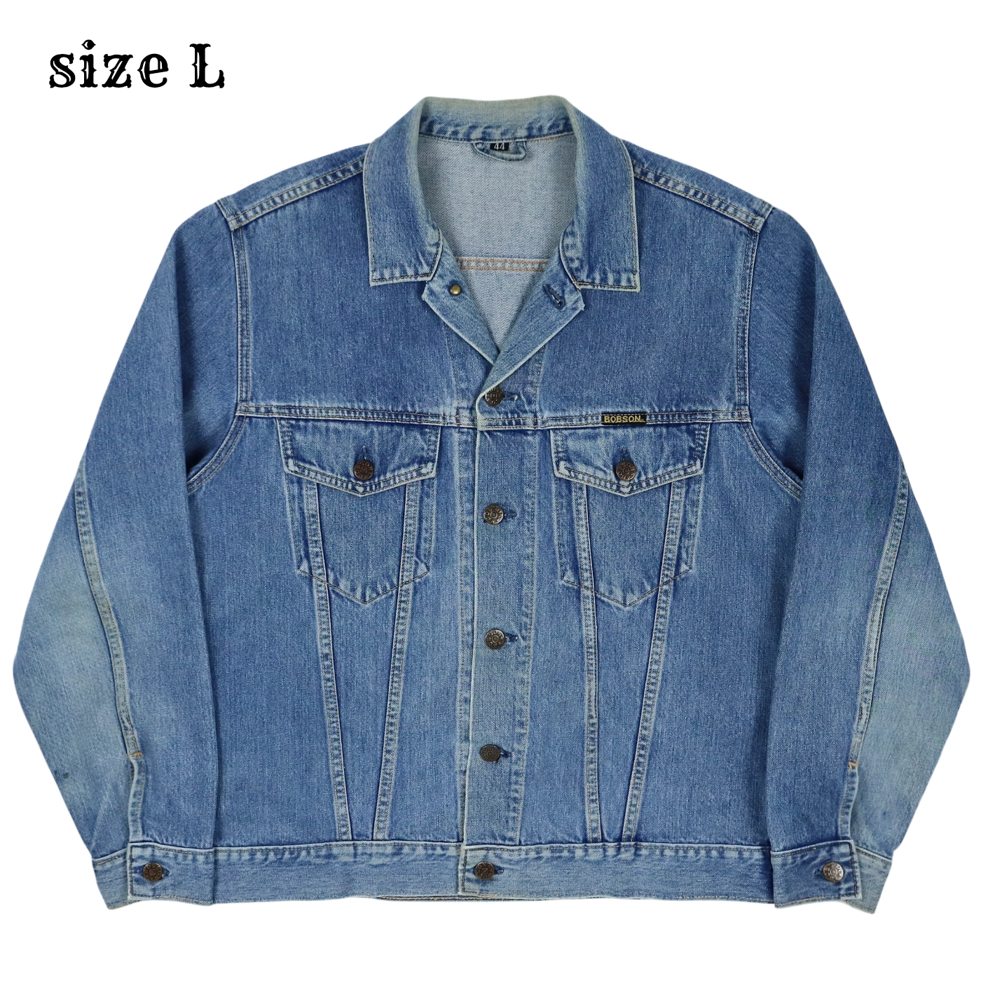 90s Bobson Japan Trucker Denim Jacket Size L