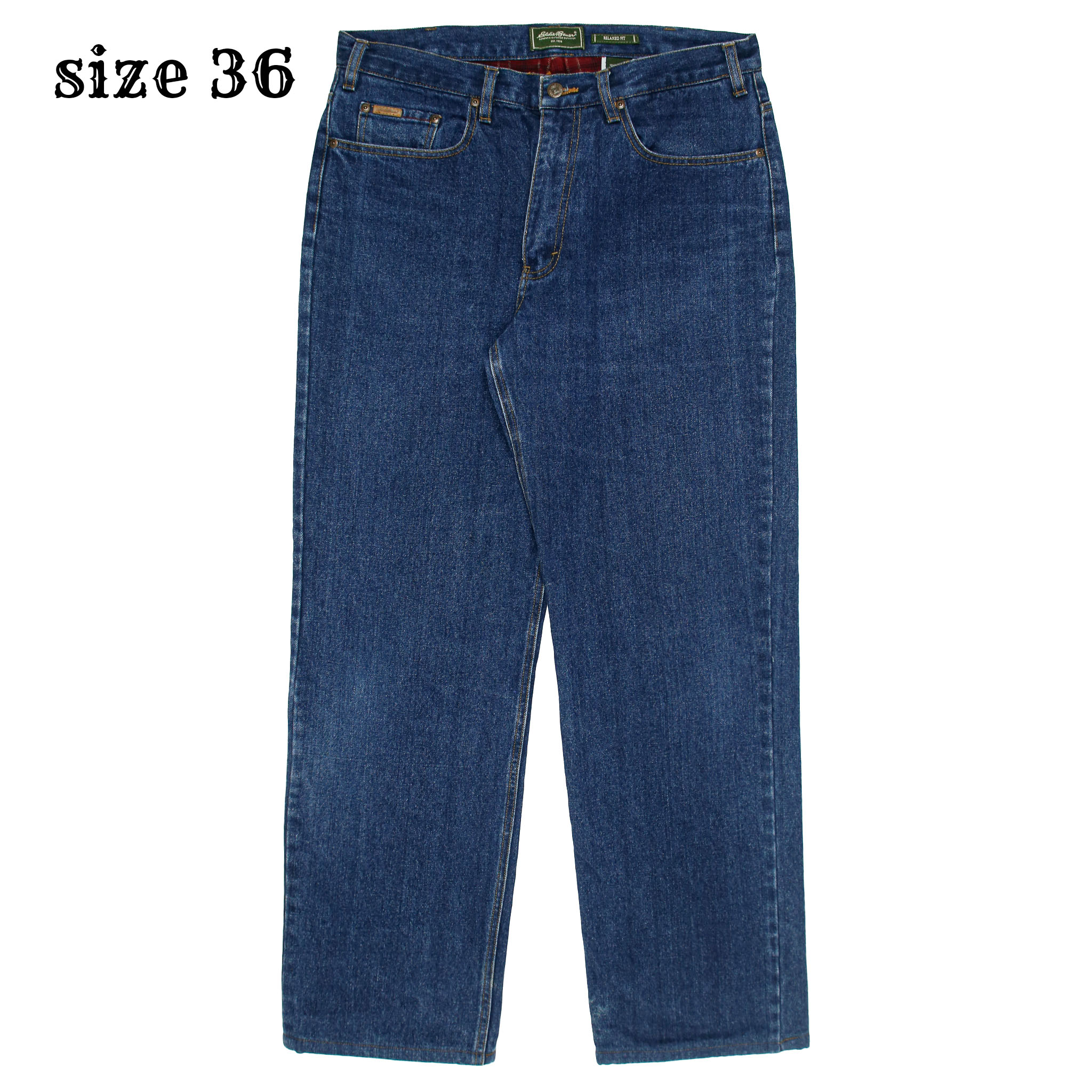 Eddie Bauer Flannel-lined Denim Jeans Size 36