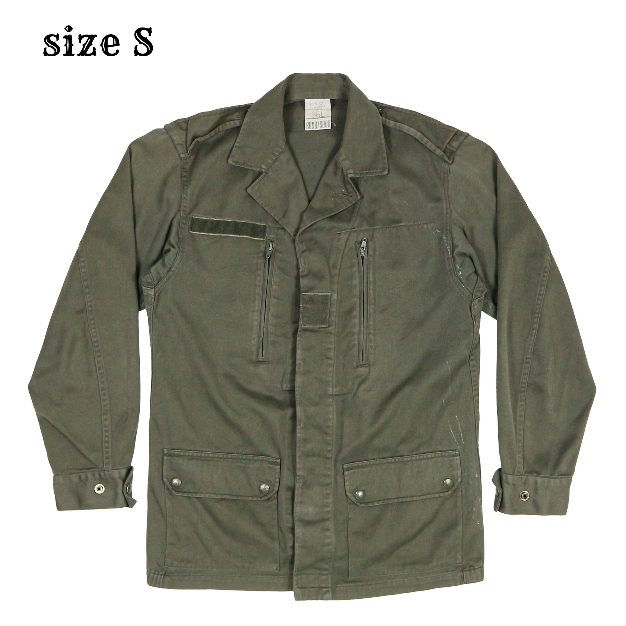80s French Army Olive Field Jacket Size S