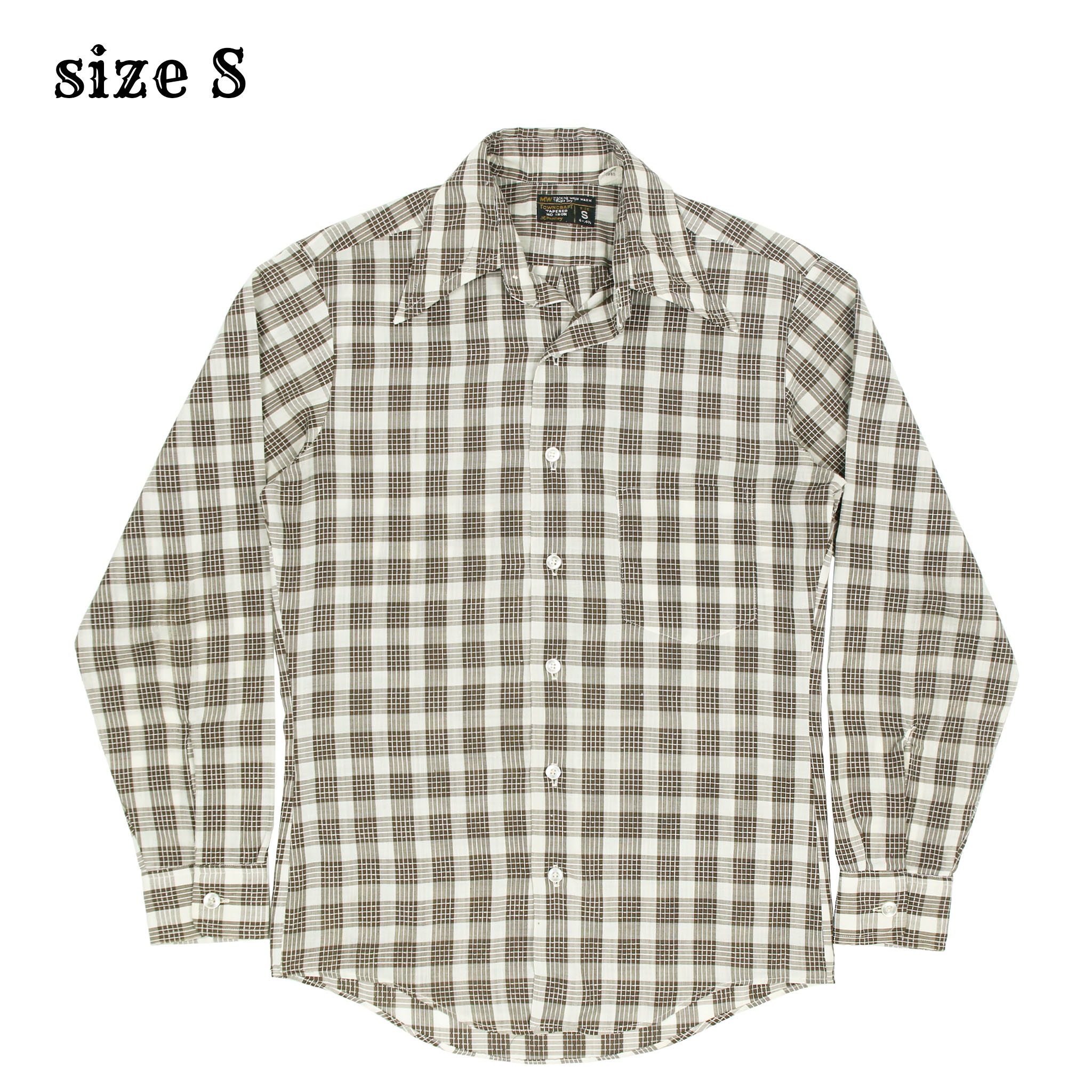 70s Vintage JCPenney Towncraft Plaid Shirt Size S